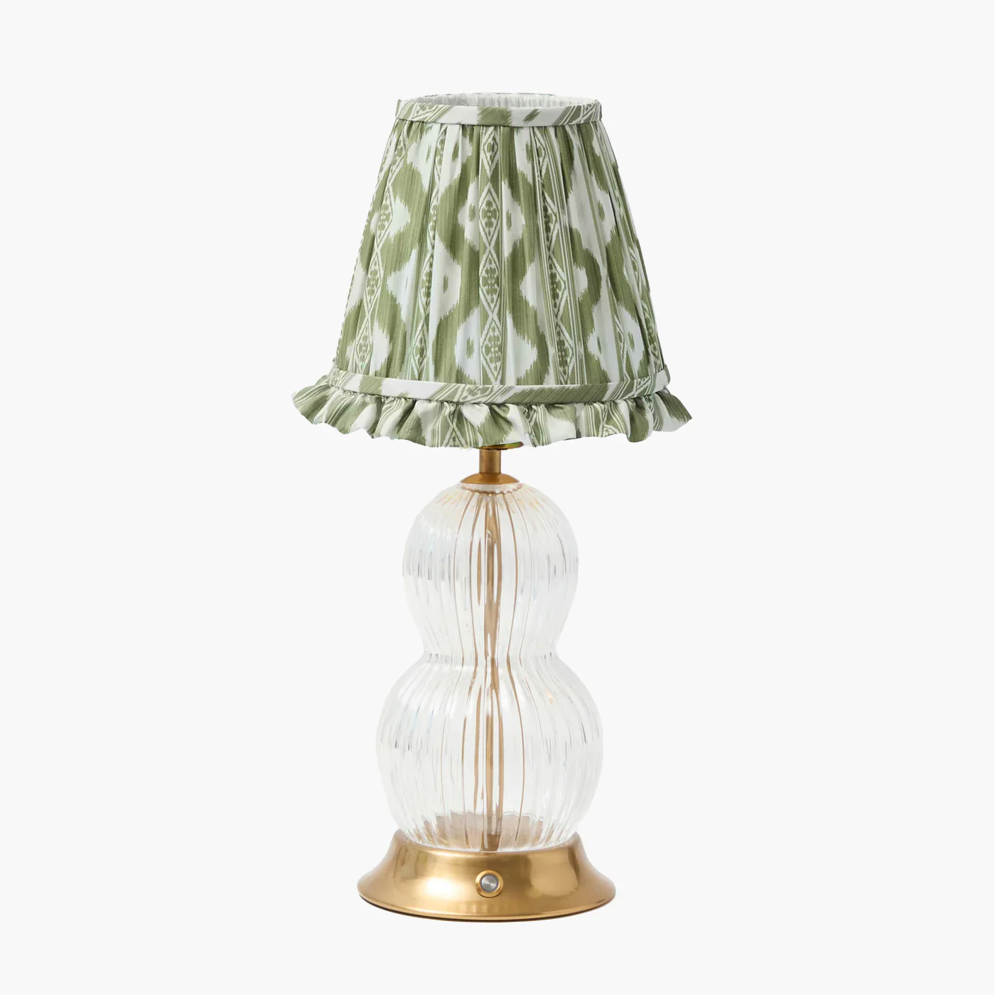 Olive Ikat Ruffle Lampshade (18cm) - Image 6