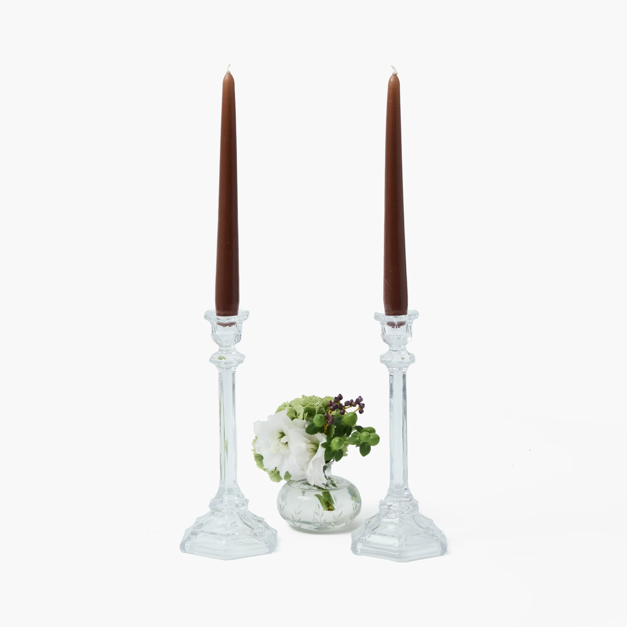 Glass Column Candle Holders (Pair) - Image 5