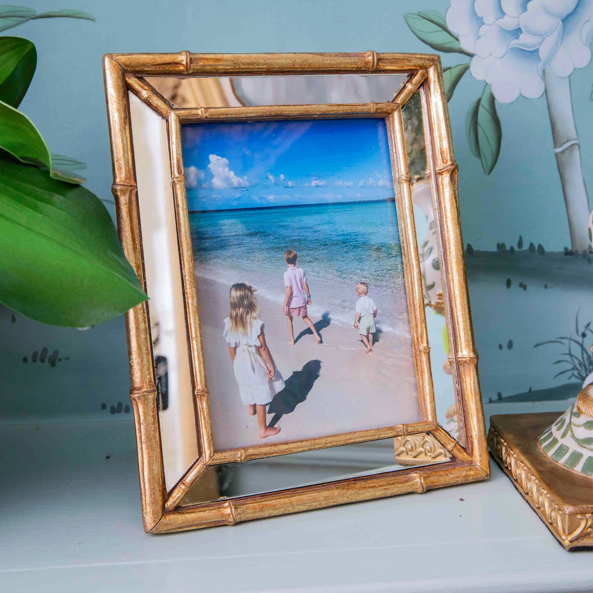 Gold Bamboo Mirror Photo Frame - 5"x 7" - Image 4