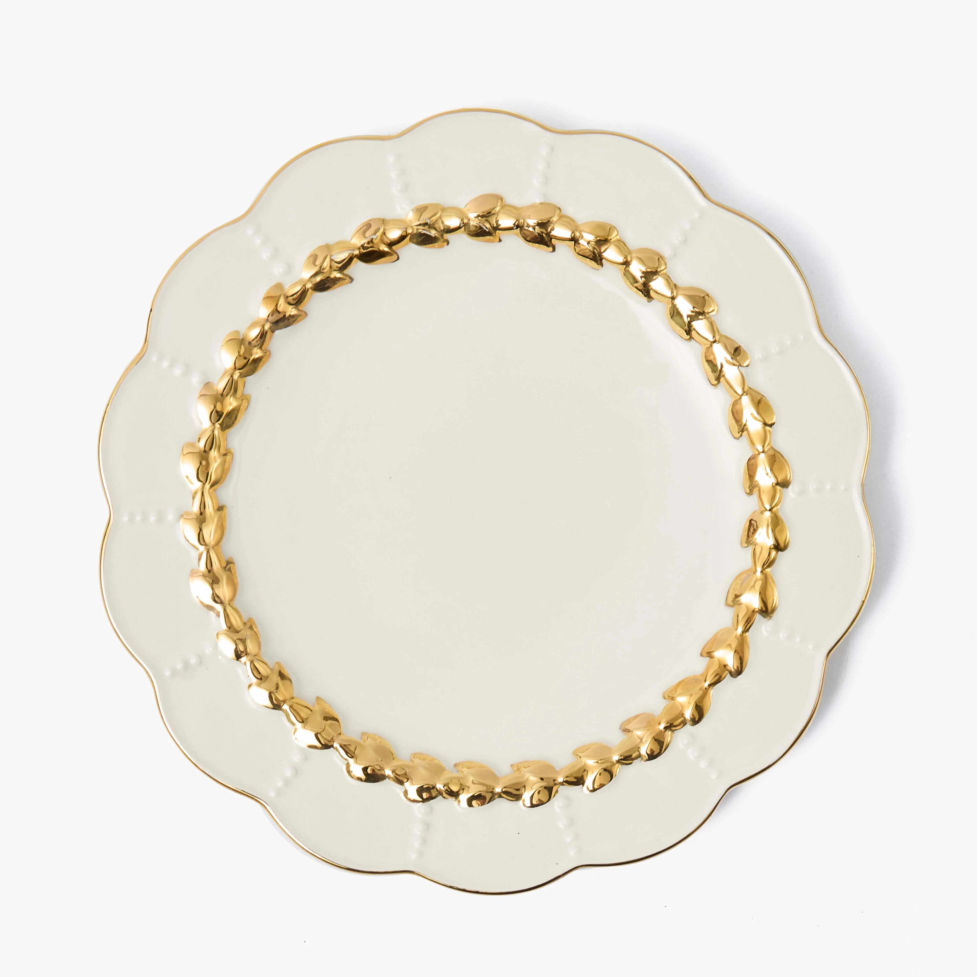 Gold Laurel Dinner Plate