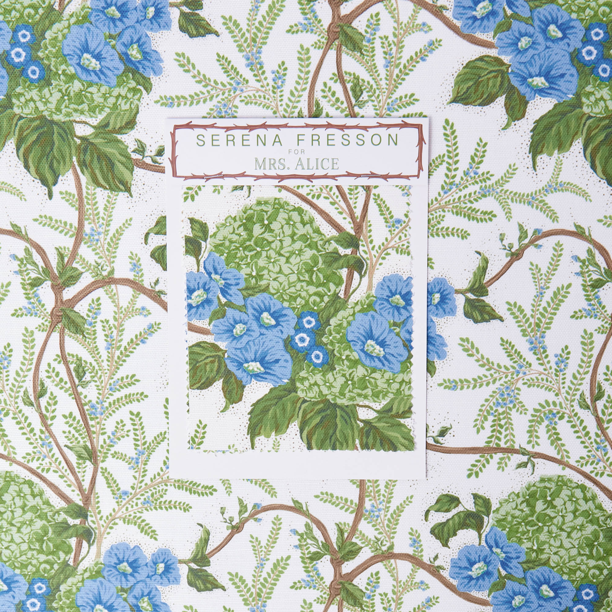 Green & Blue Lady Isabella's Garden Fabric - Image 3