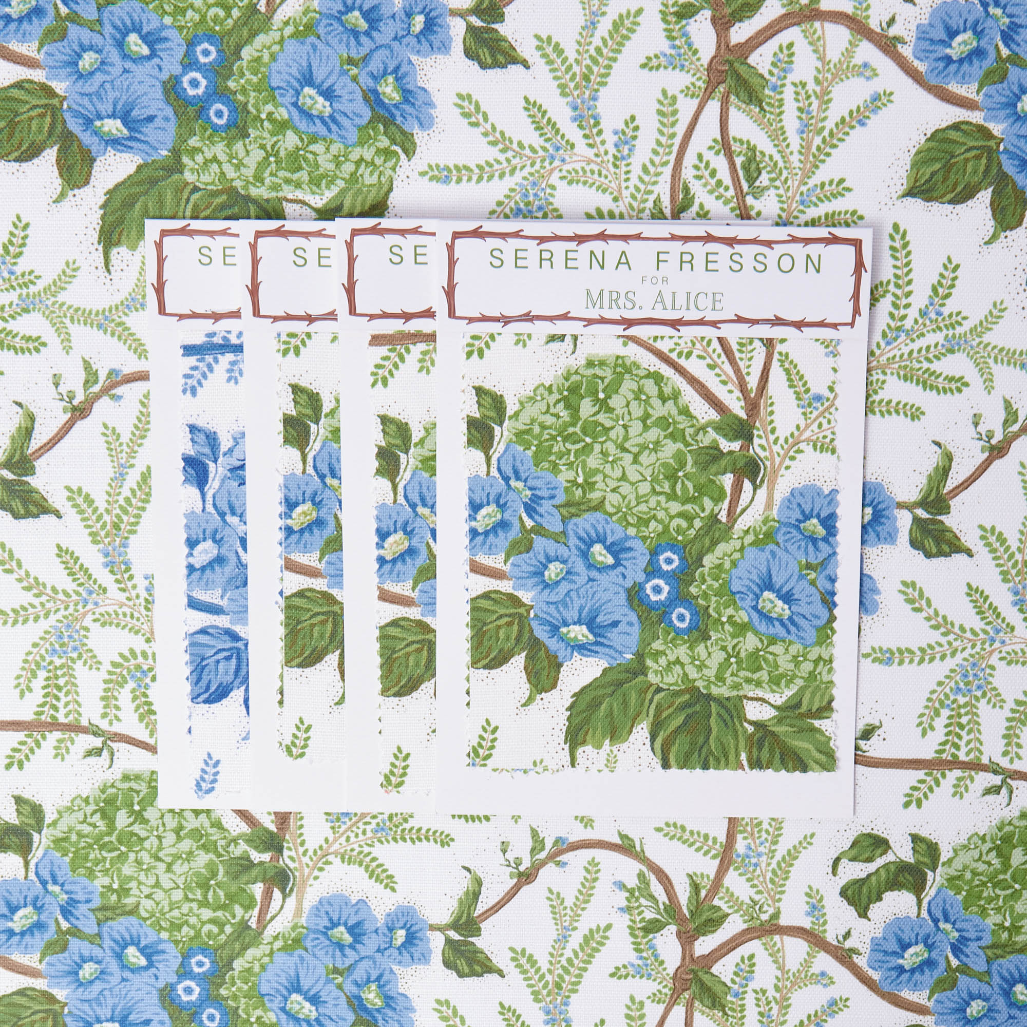 Green & Blue Lady Isabella's Garden Fabric - Image 6