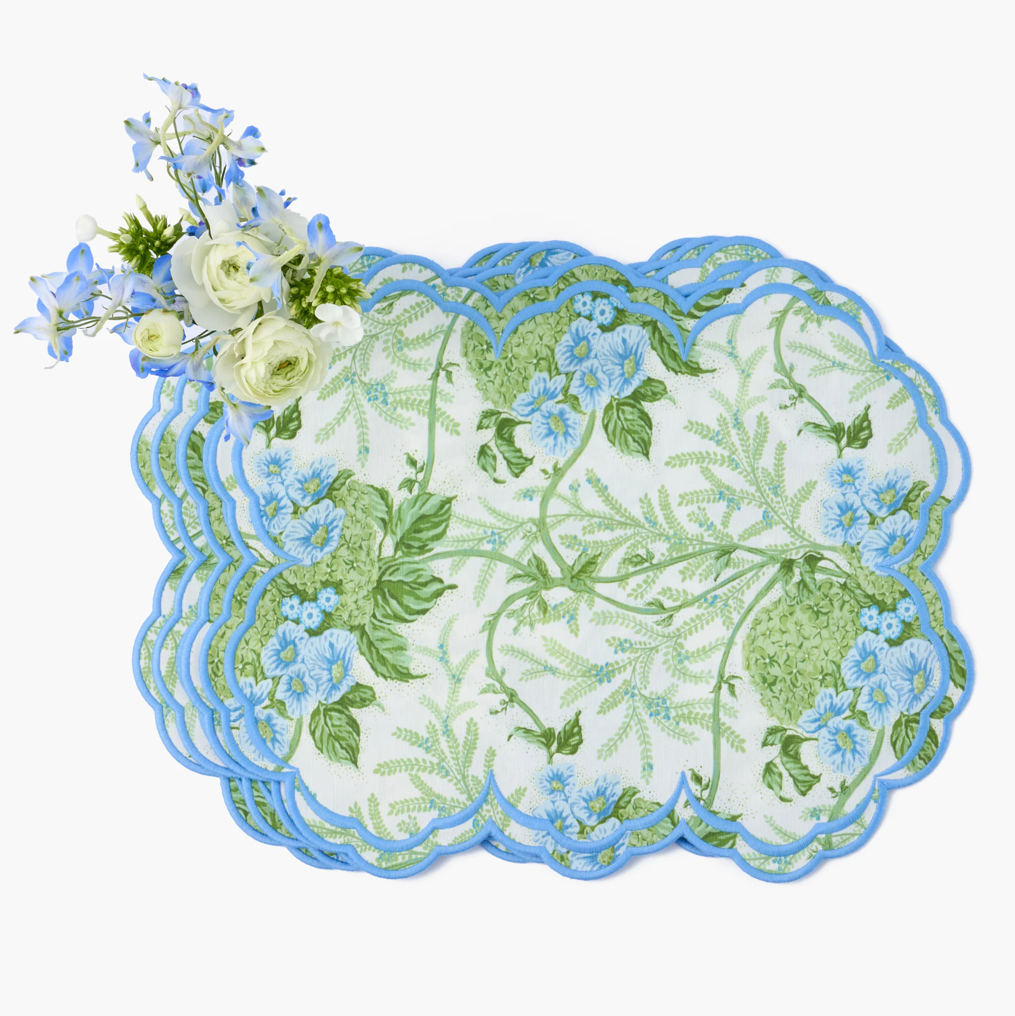 Green & Blue Lady Isabella's Garden Placemats (Set of 4) - Image 7