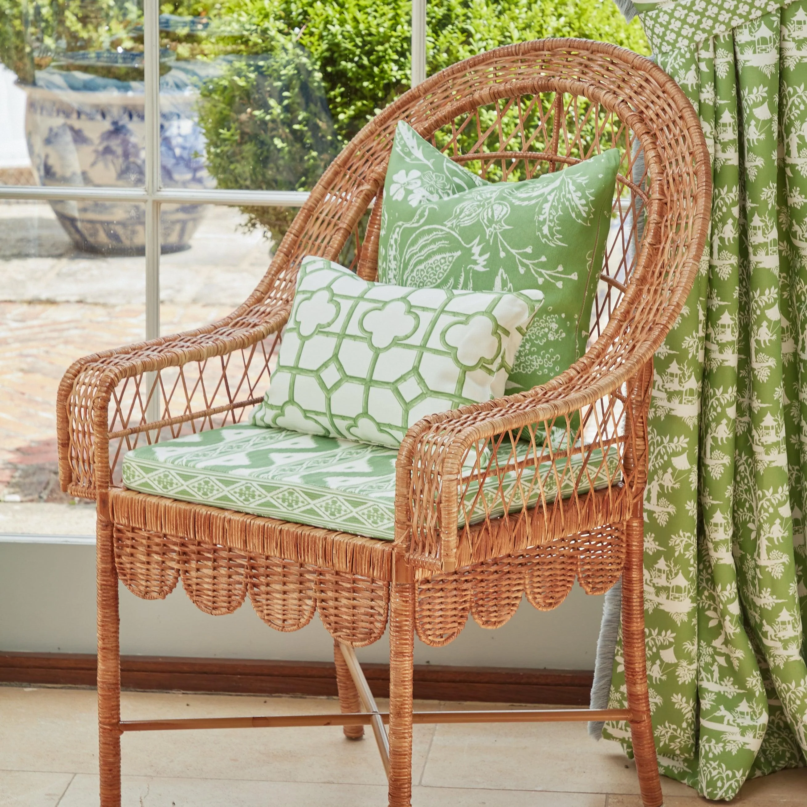 Green Chelsea Square Fabric - Image 3