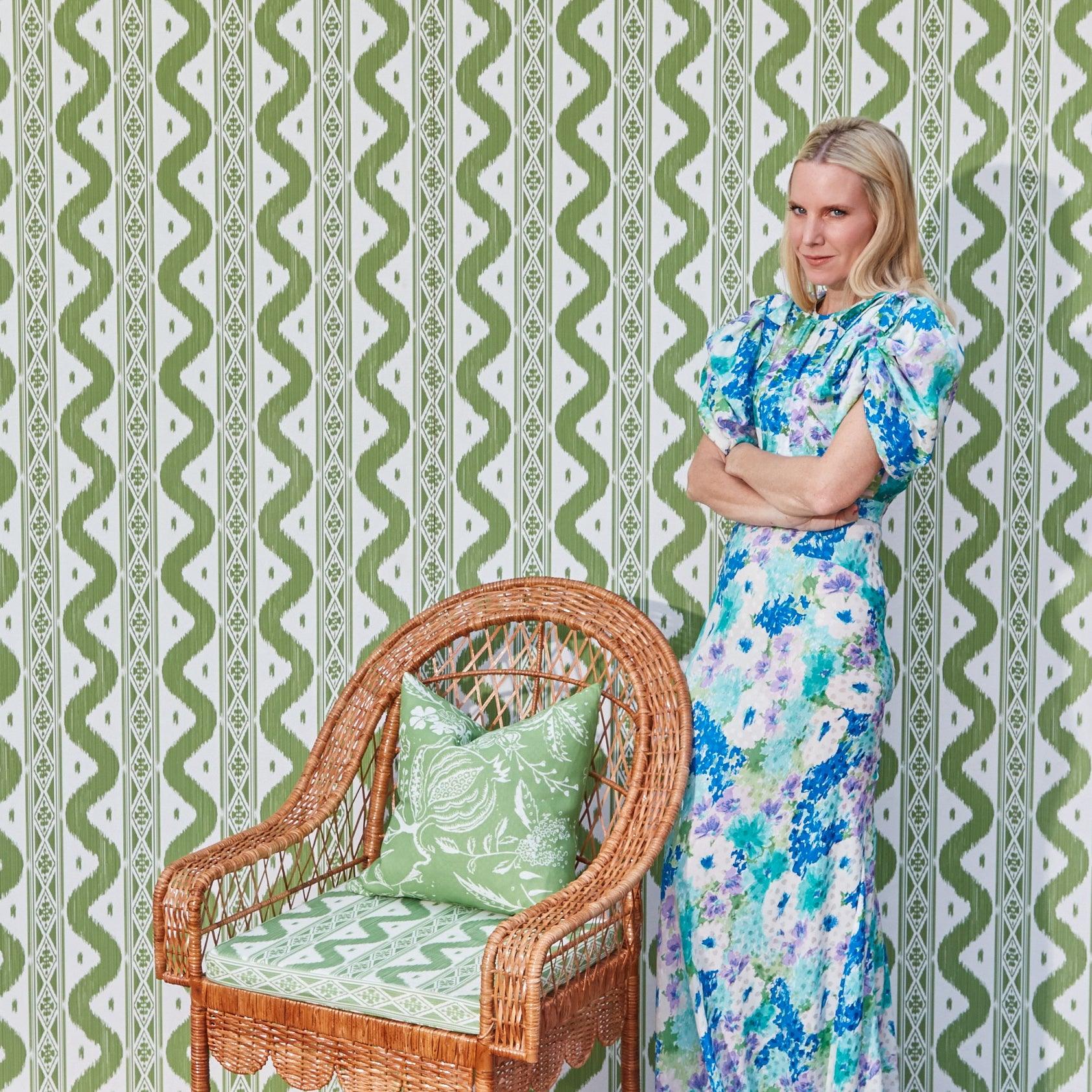 Green Chelsea Square Fabric - Image 4