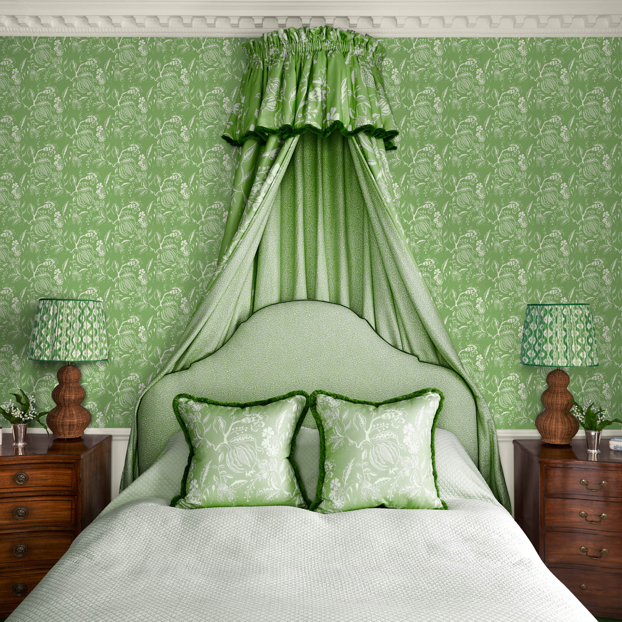 Green Chelsea Square Wallpaper - Image 10