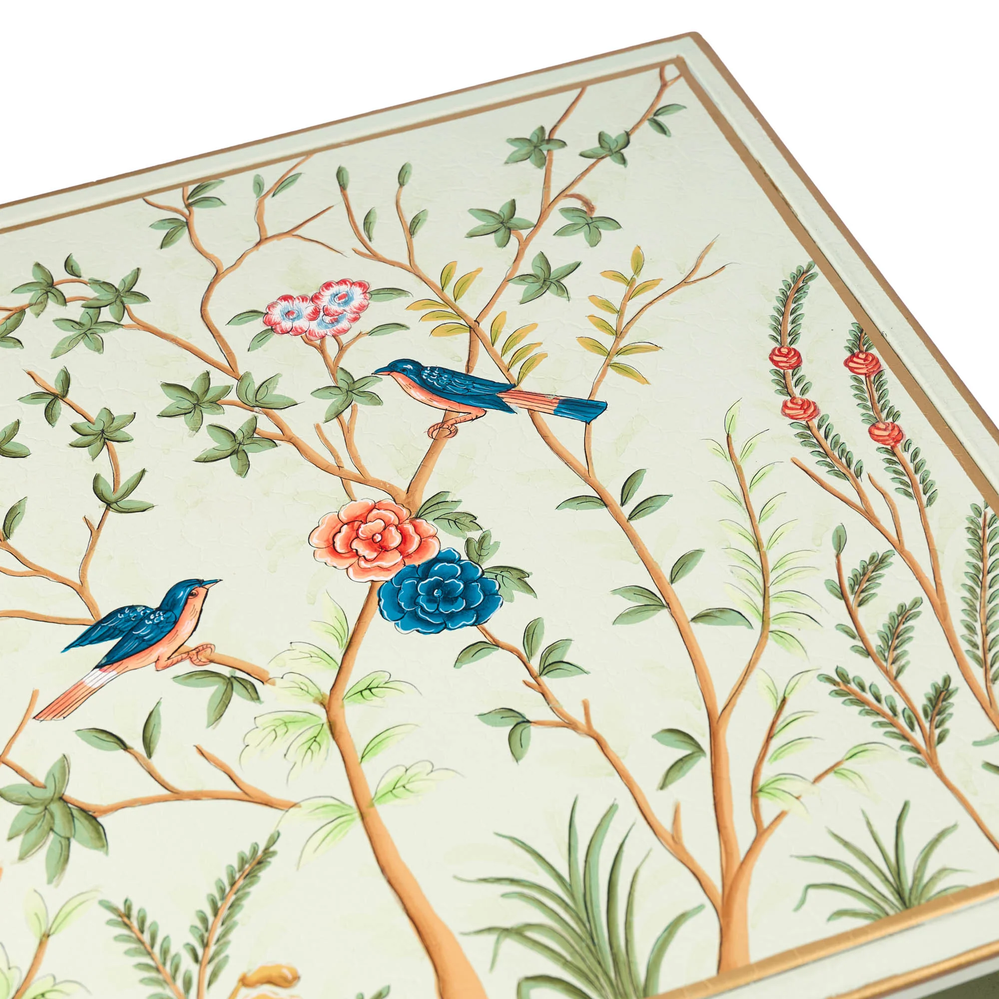 Green Chinoiserie Bedside Table - Image 5