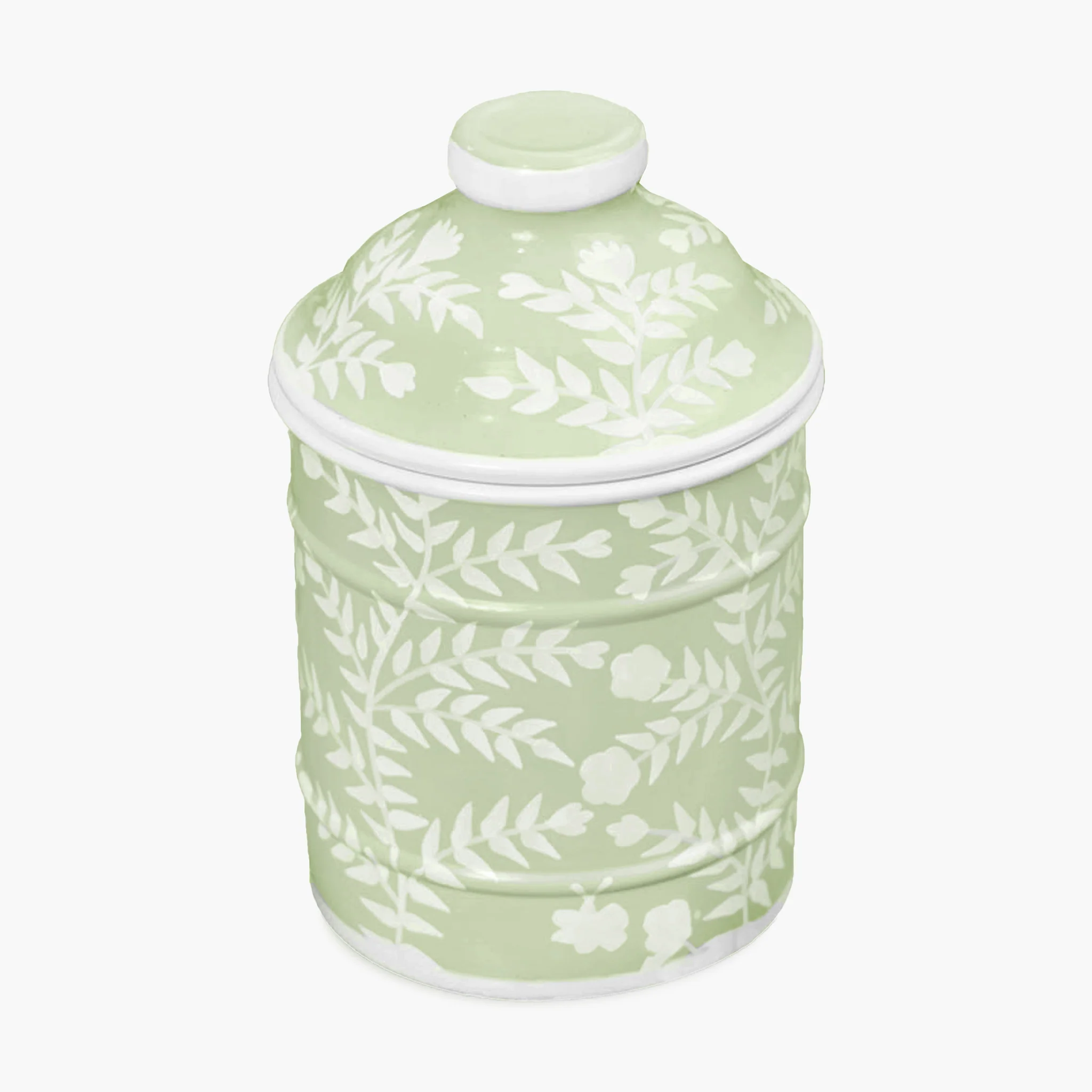 Green Chinoiserie Canister
