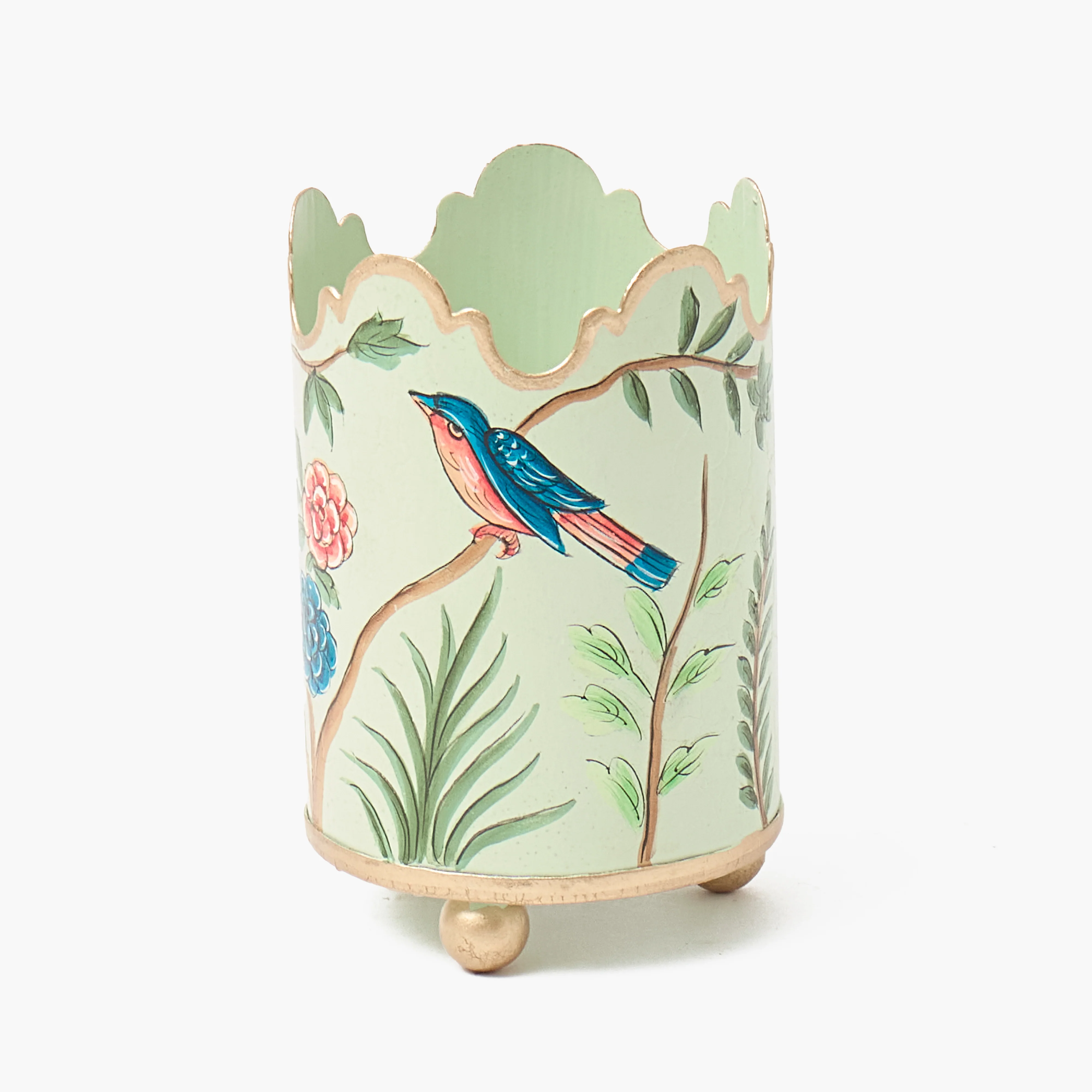 Chinoiserie Tole Pencil Pot