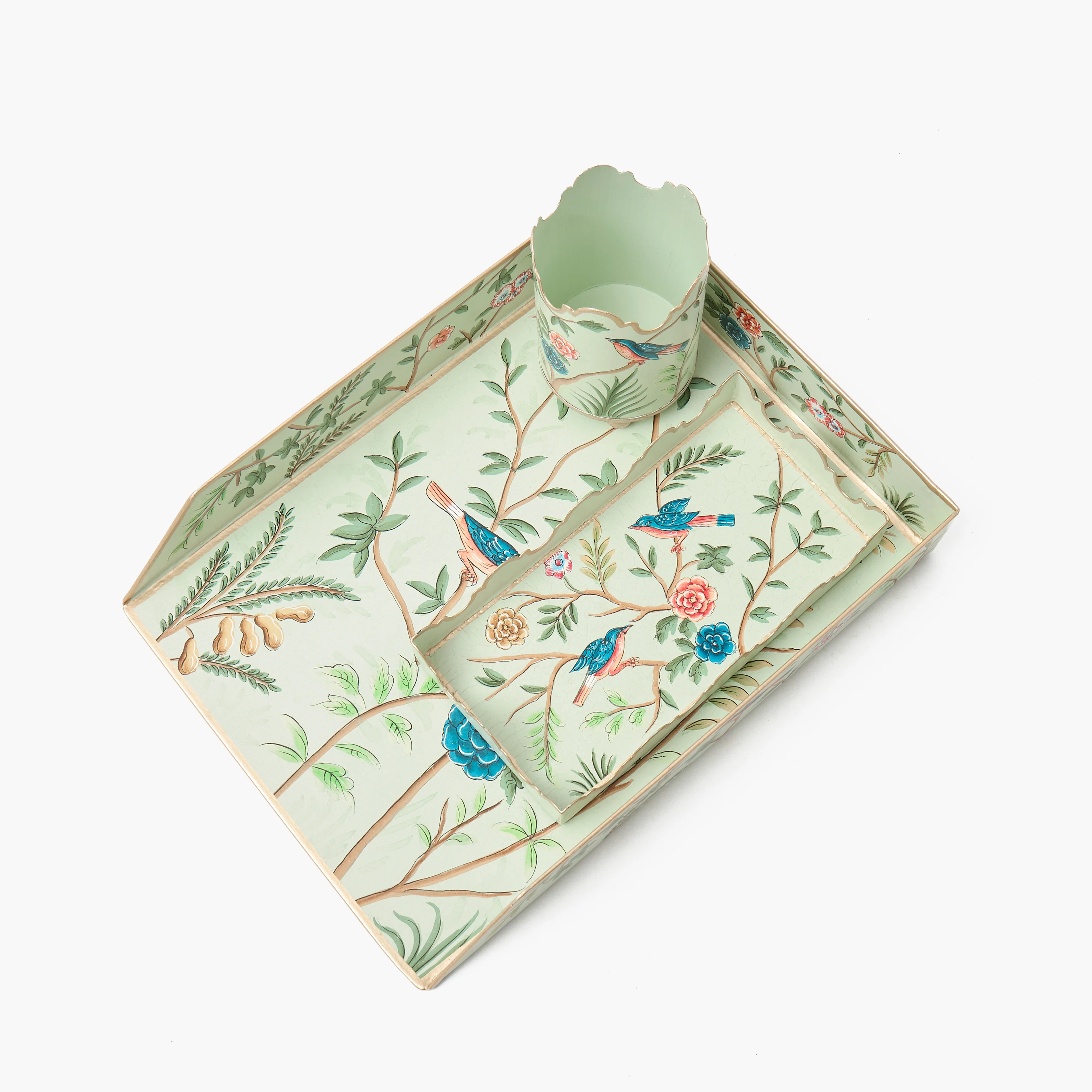 Chinoiserie Tole Pencil Pot - Image 6