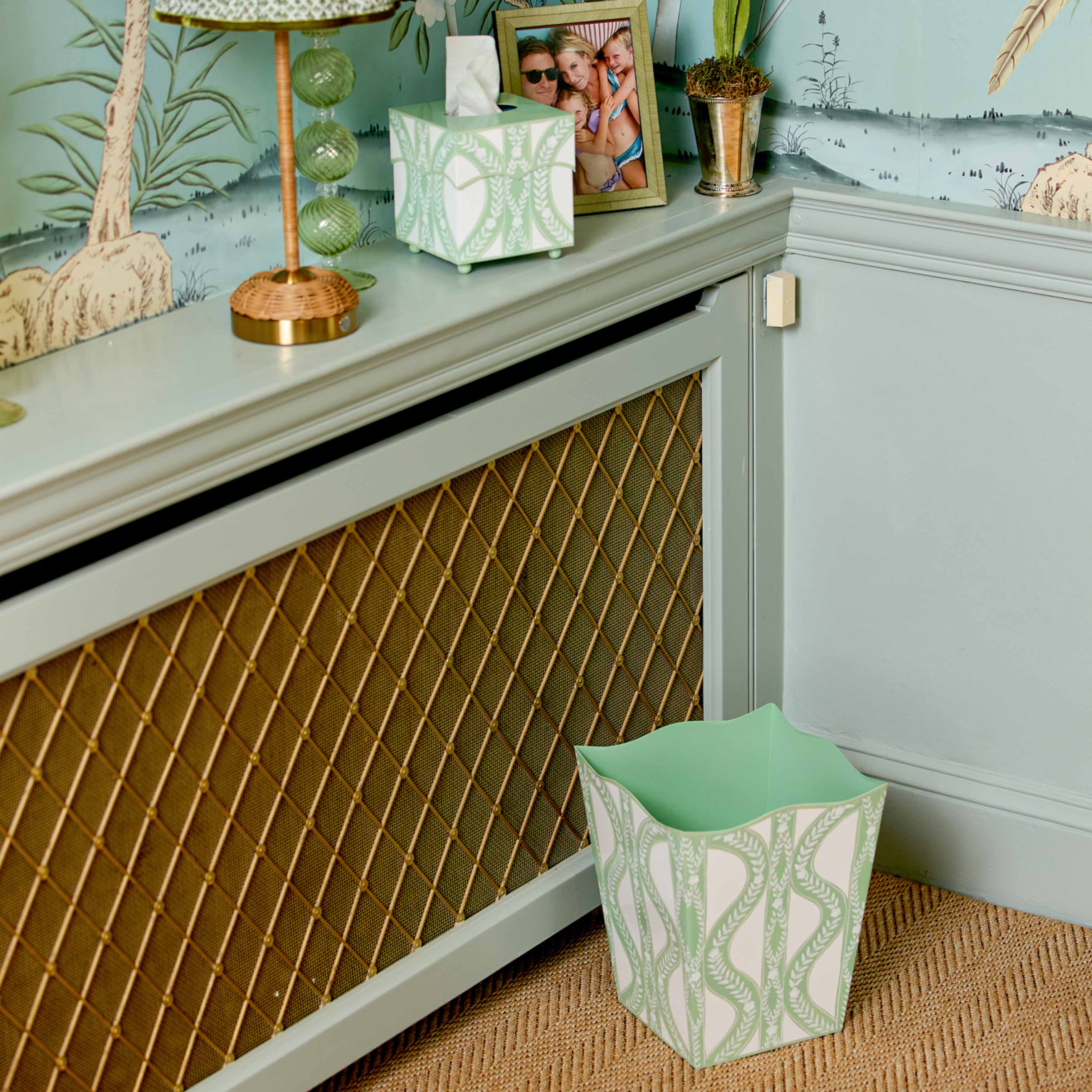 Green Floral Ikat Bin - Image 5