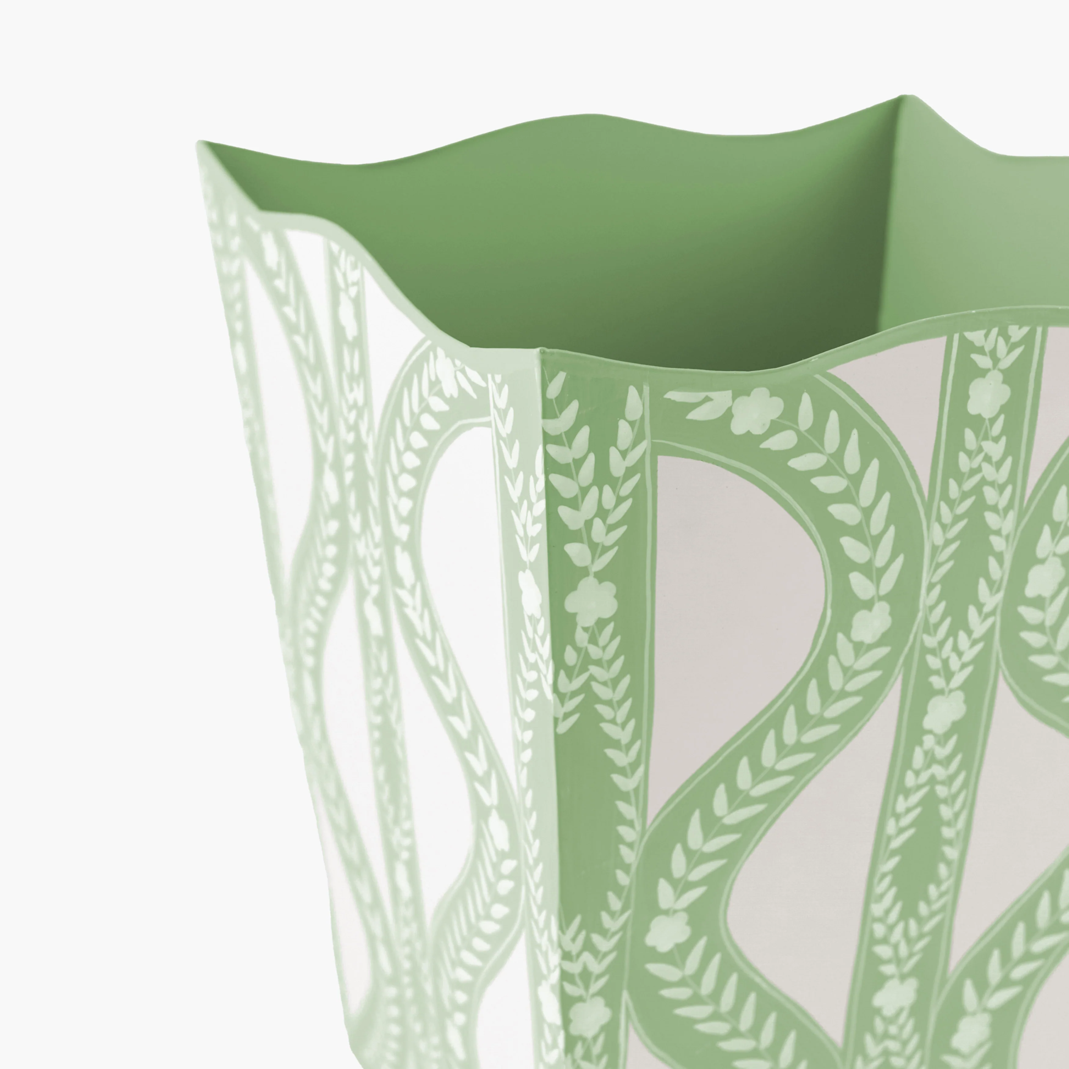 Green Floral Ikat Bin - Image 6