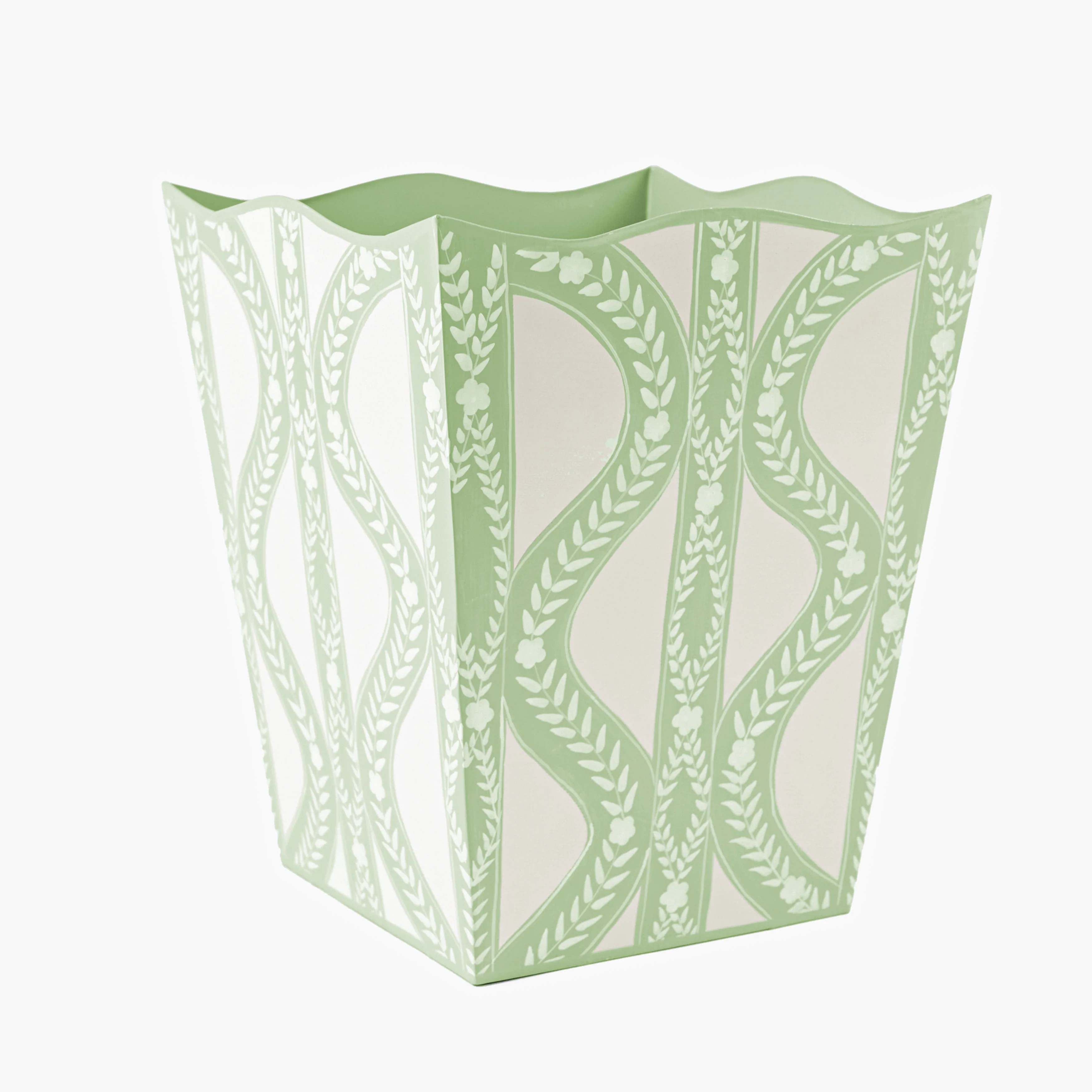 Green Floral Ikat Bin - Image 9