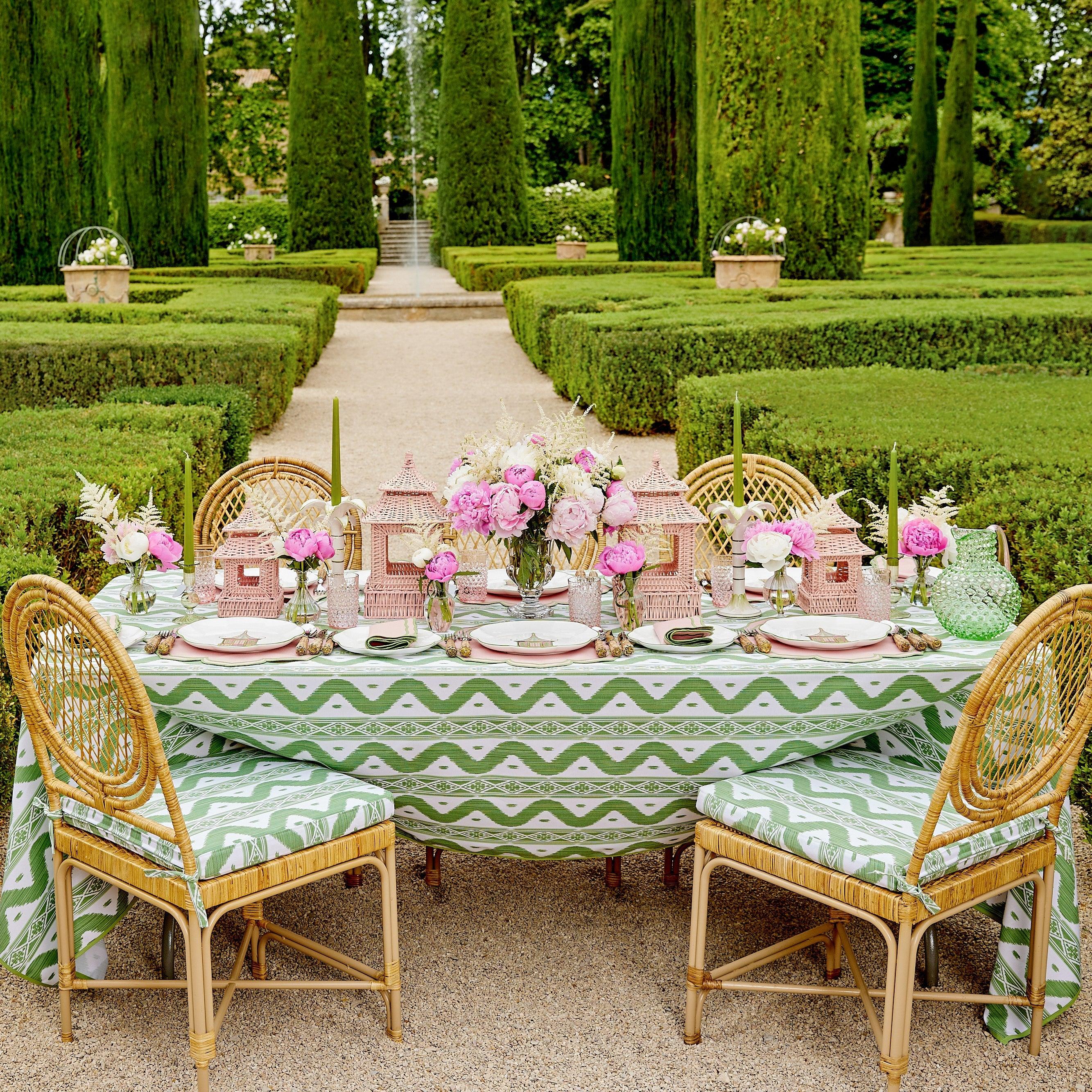 Green Ikat Tablecloth - Image 6