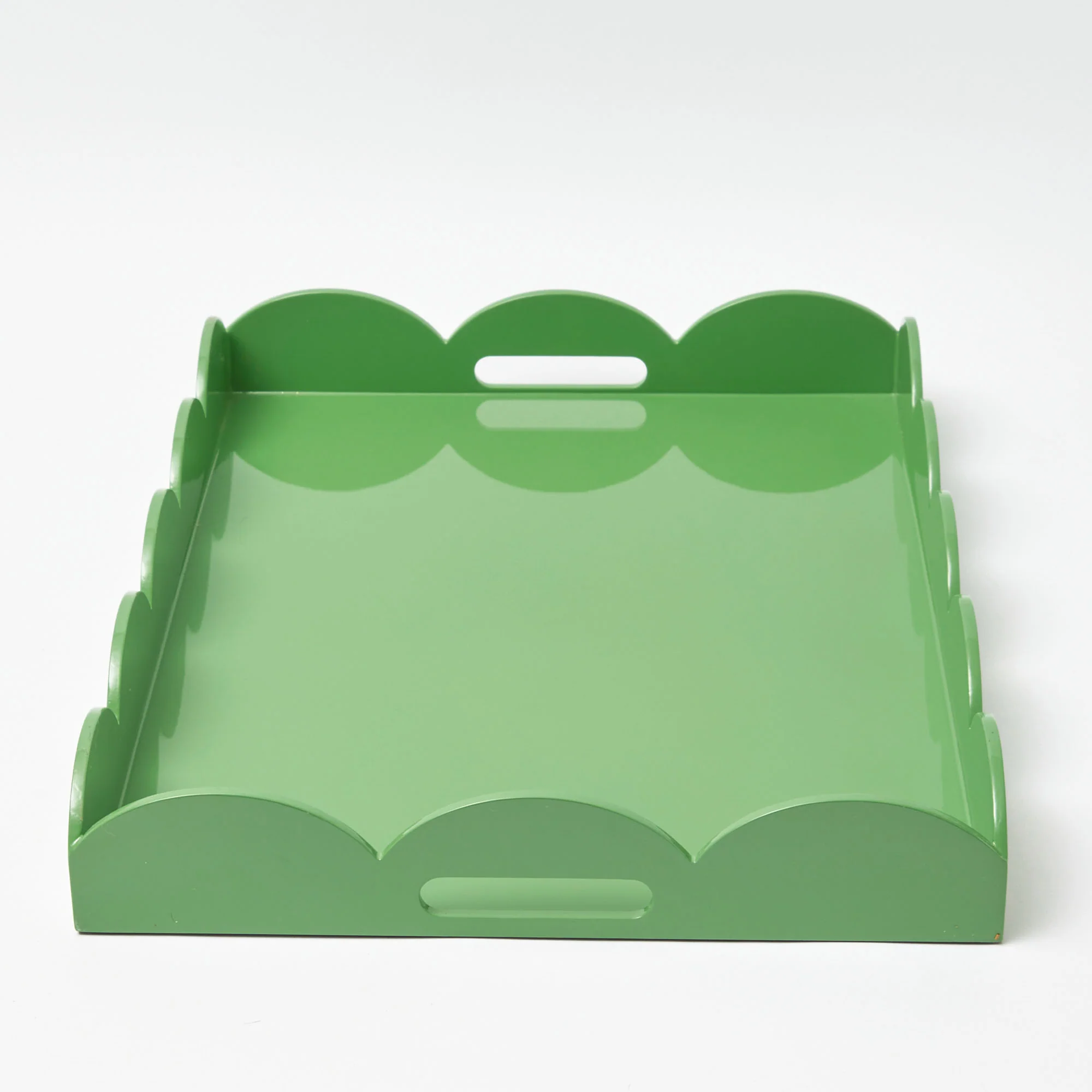 Green Scalloped Lacquer Tray - Image 7