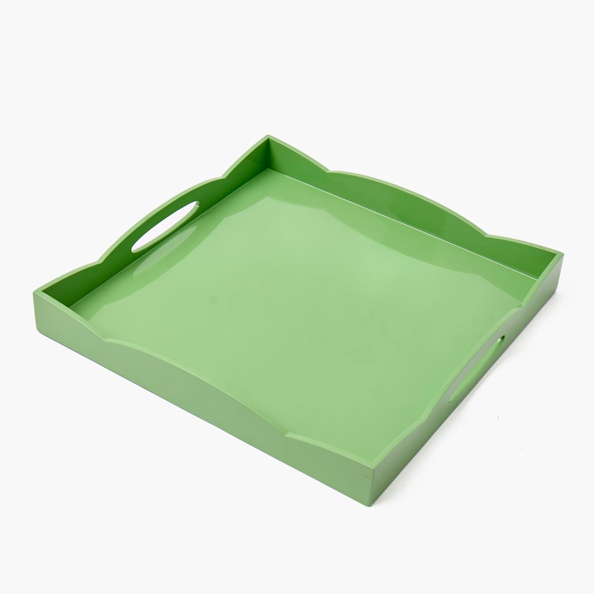 Green Lacquer Wave Tray - Image 5