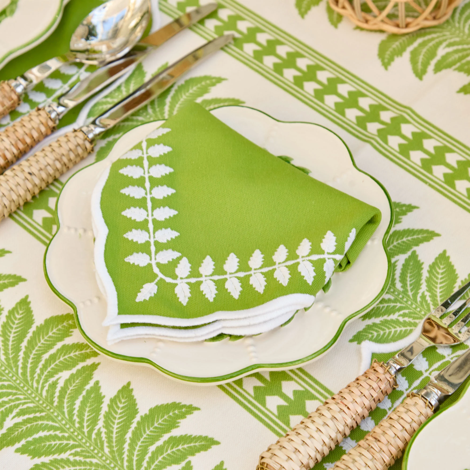 Green Laurel Napkins (Set of 4) - Image 10