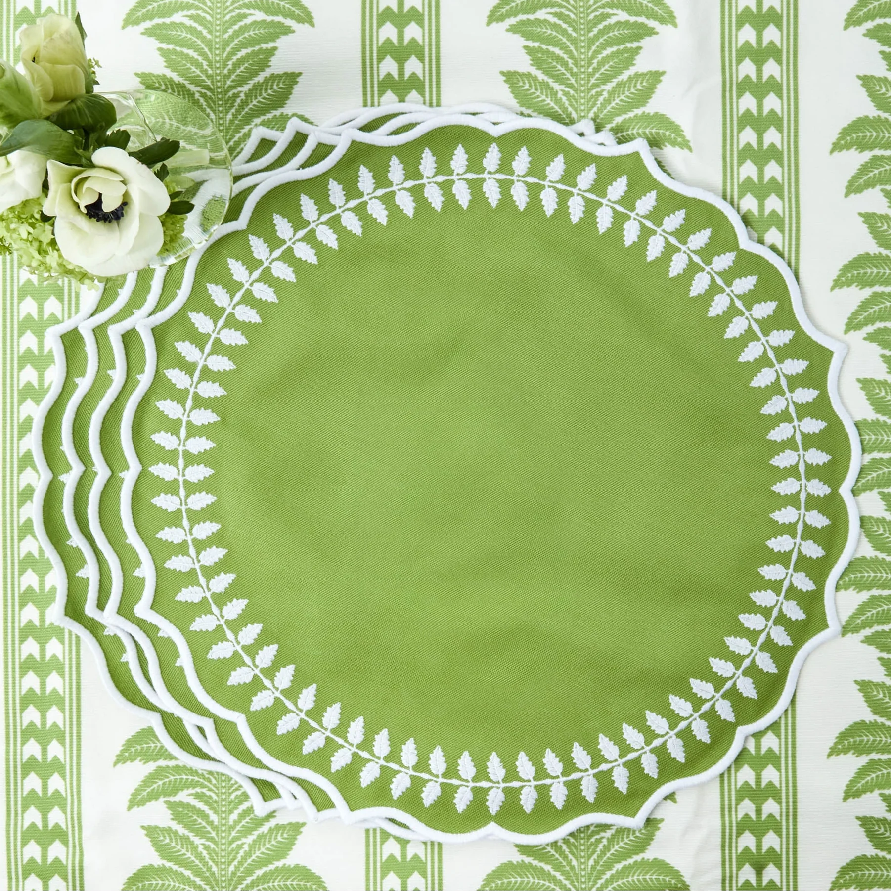 Green Laurel Placemats (Set of 4)