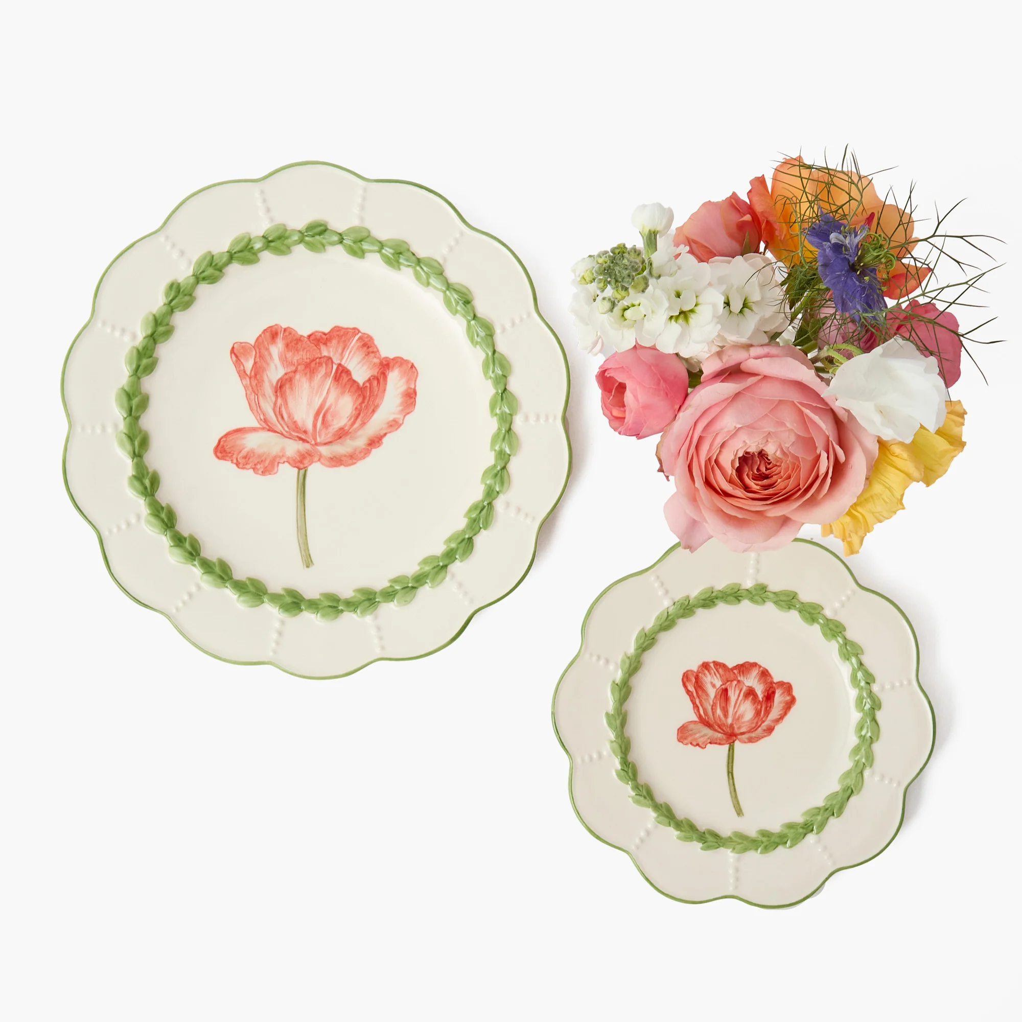 Green Laurel Tulip Starter Plate