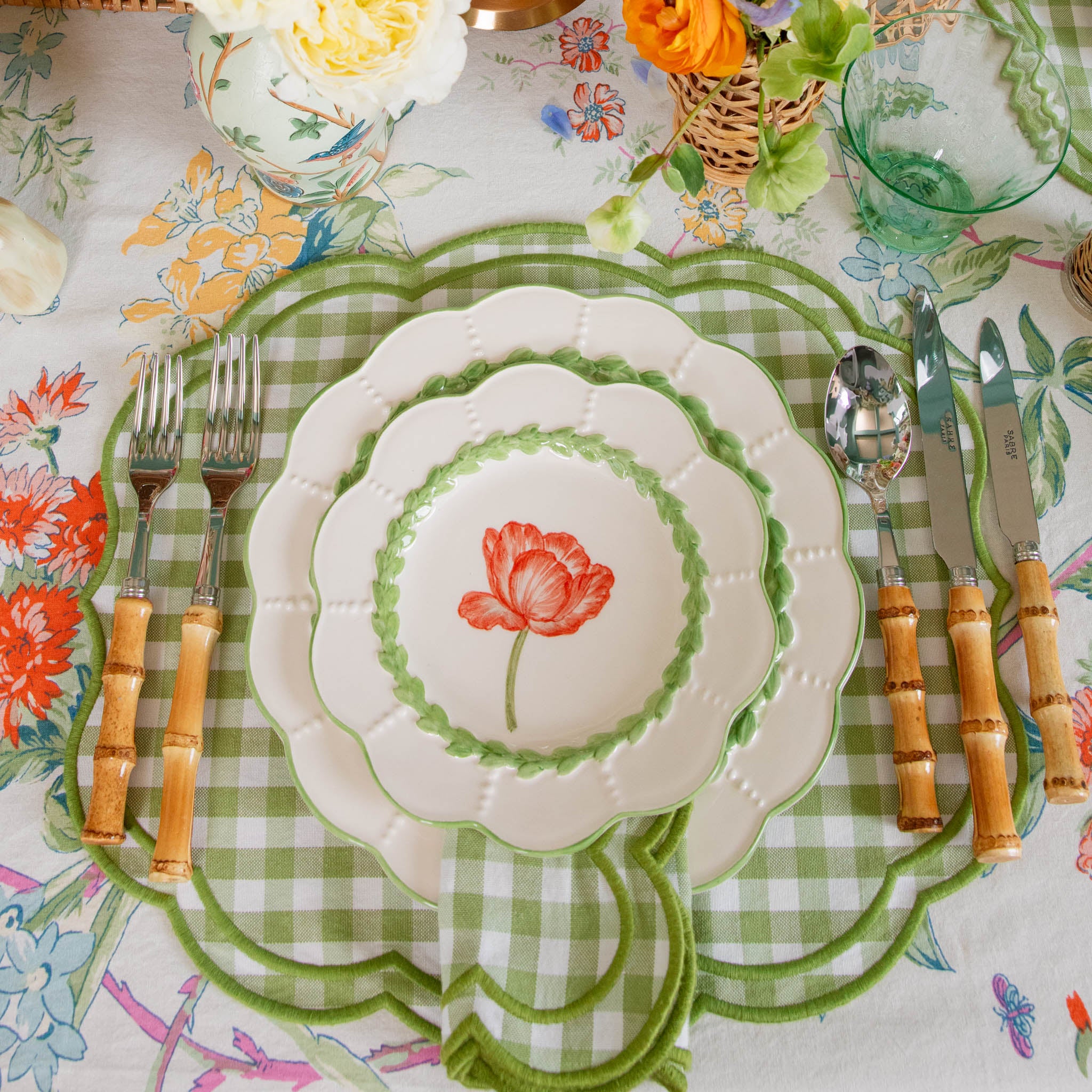 Green Laurel Tulip Starter Plate - Image 2