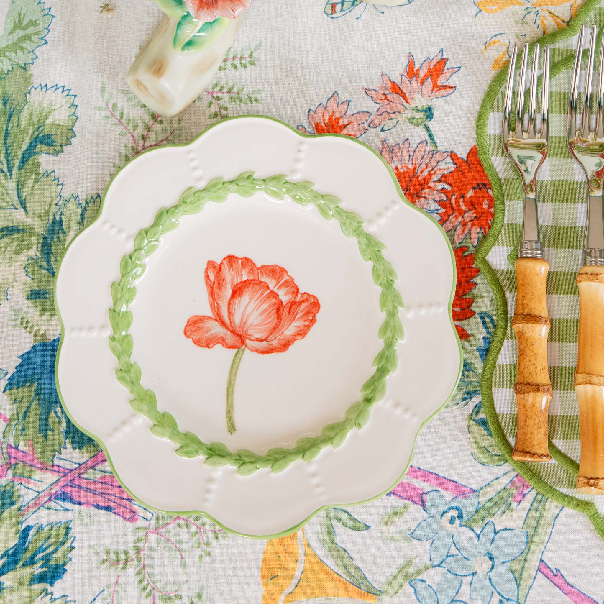 Green Laurel Tulip Starter Plate - Image 7