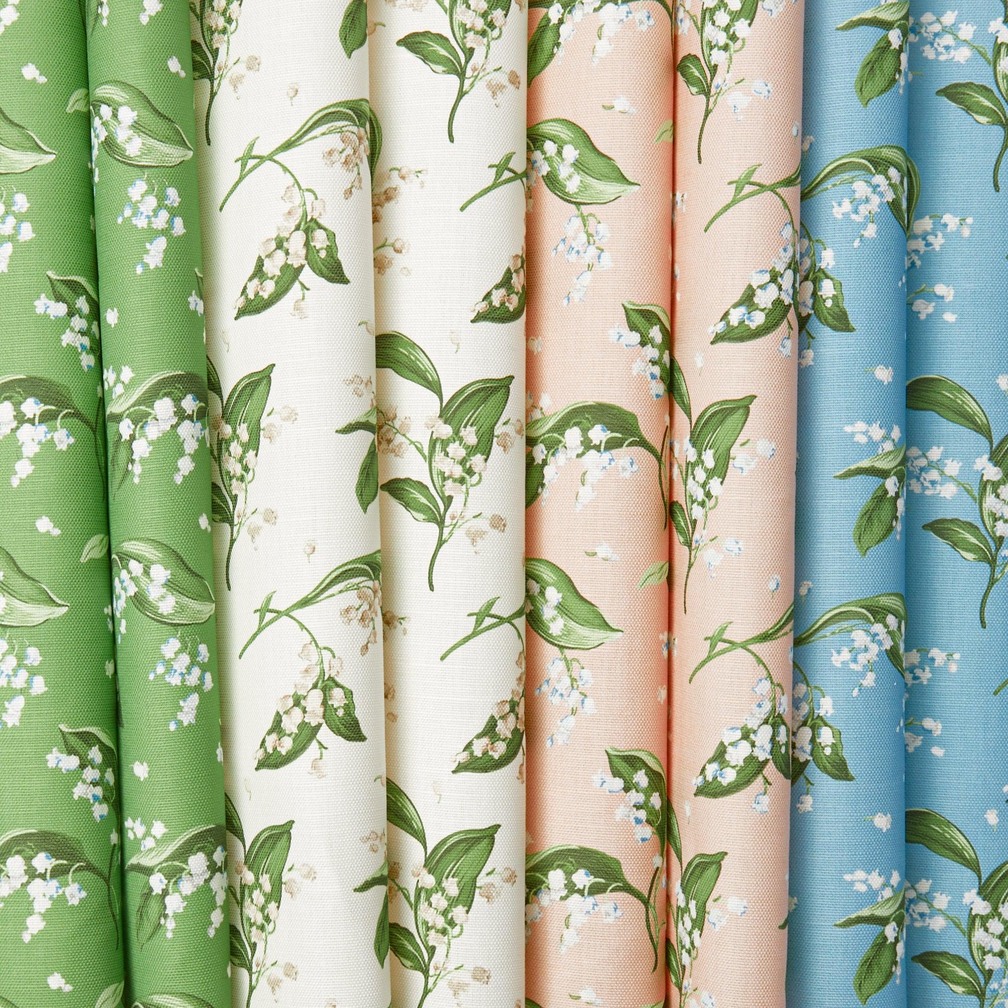 Green Lily of the Valley Fabric - Image 5