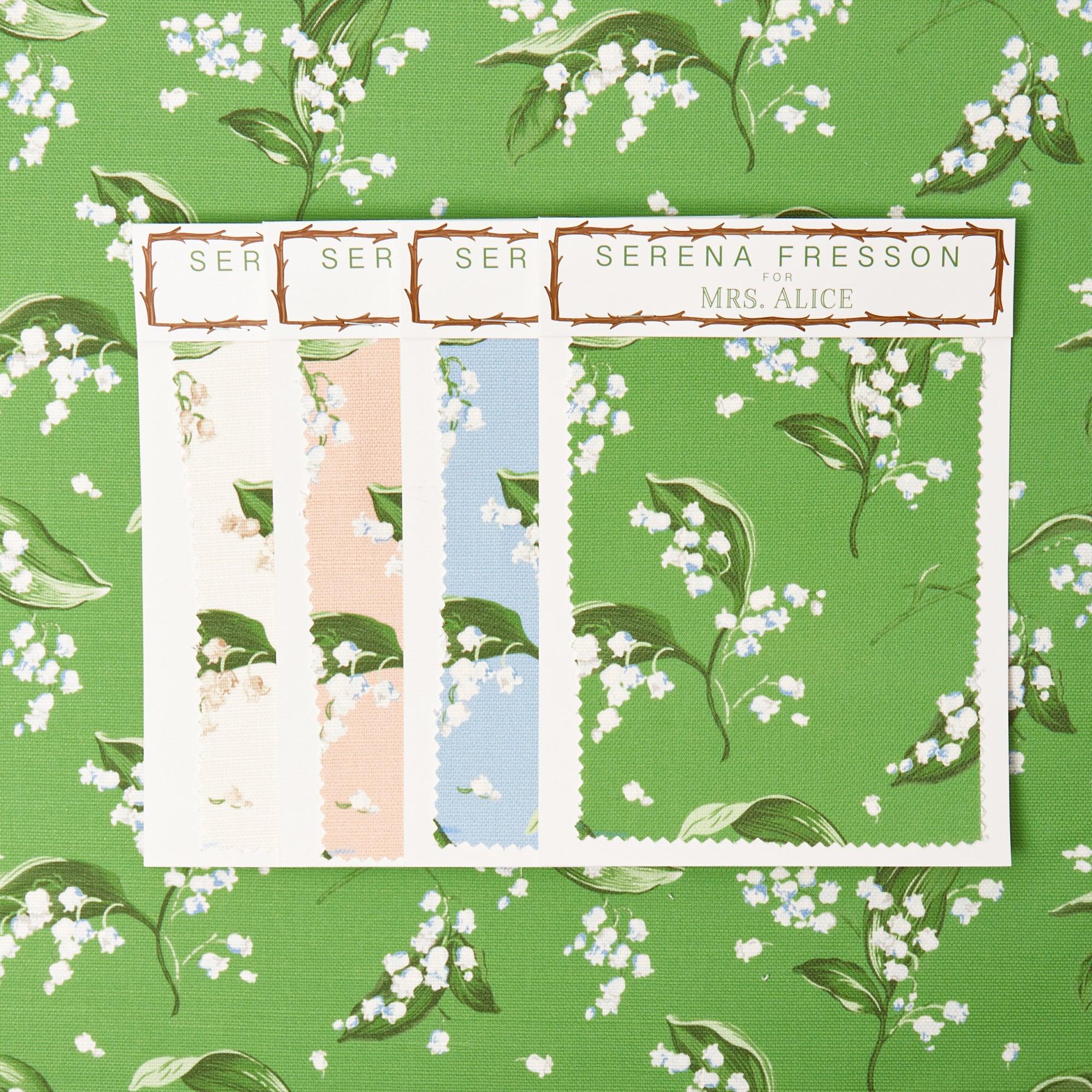 Green Lily of the Valley Fabric - Image 6