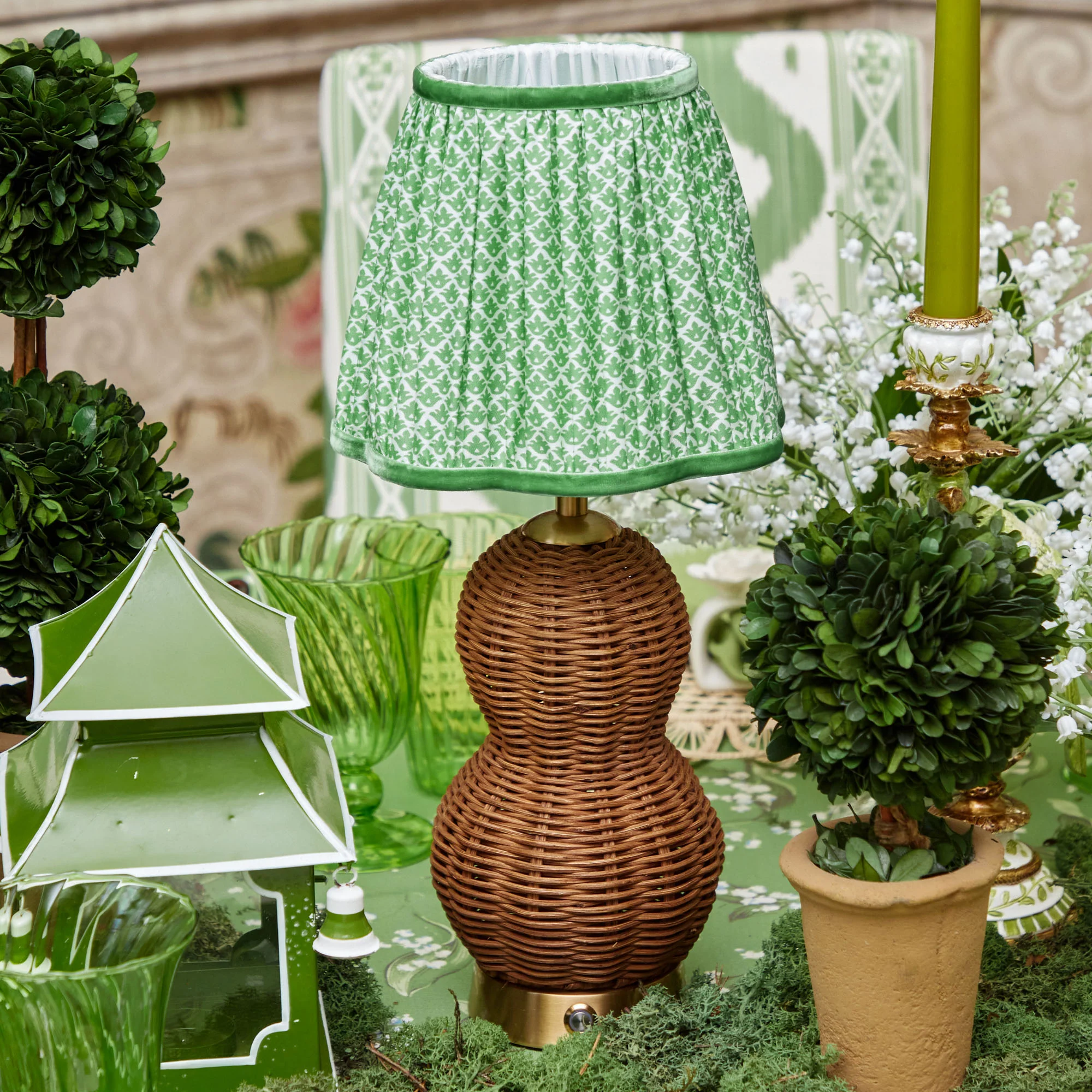 Green Lotus Lampshade (18cm) - Image 13