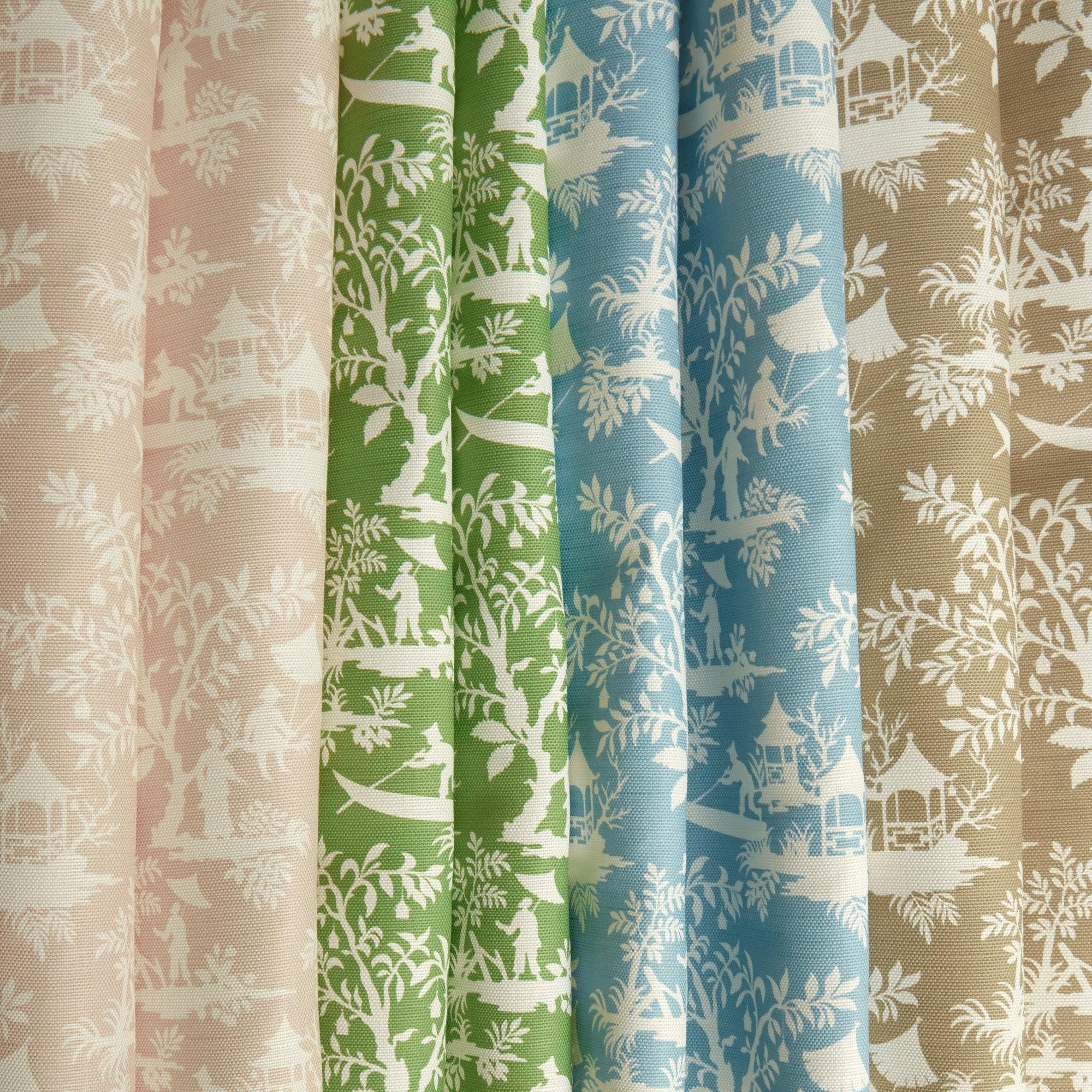 Green Pagoda Garden Fabric - Image 3