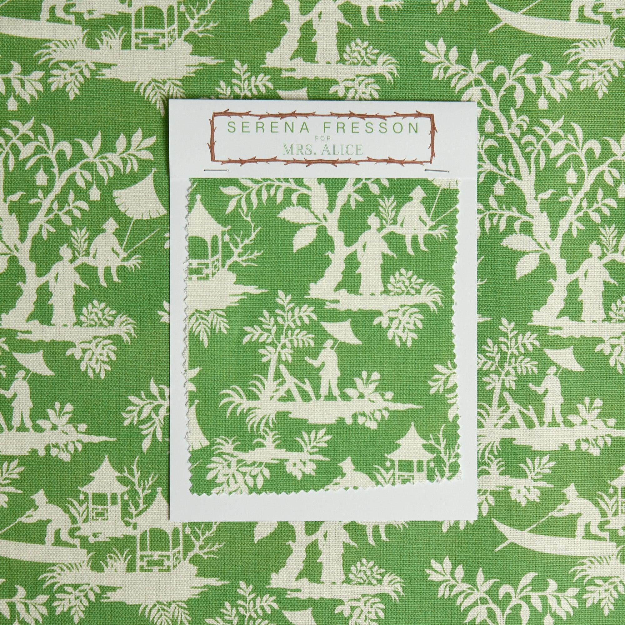 Green Pagoda Garden Fabric - Image 4