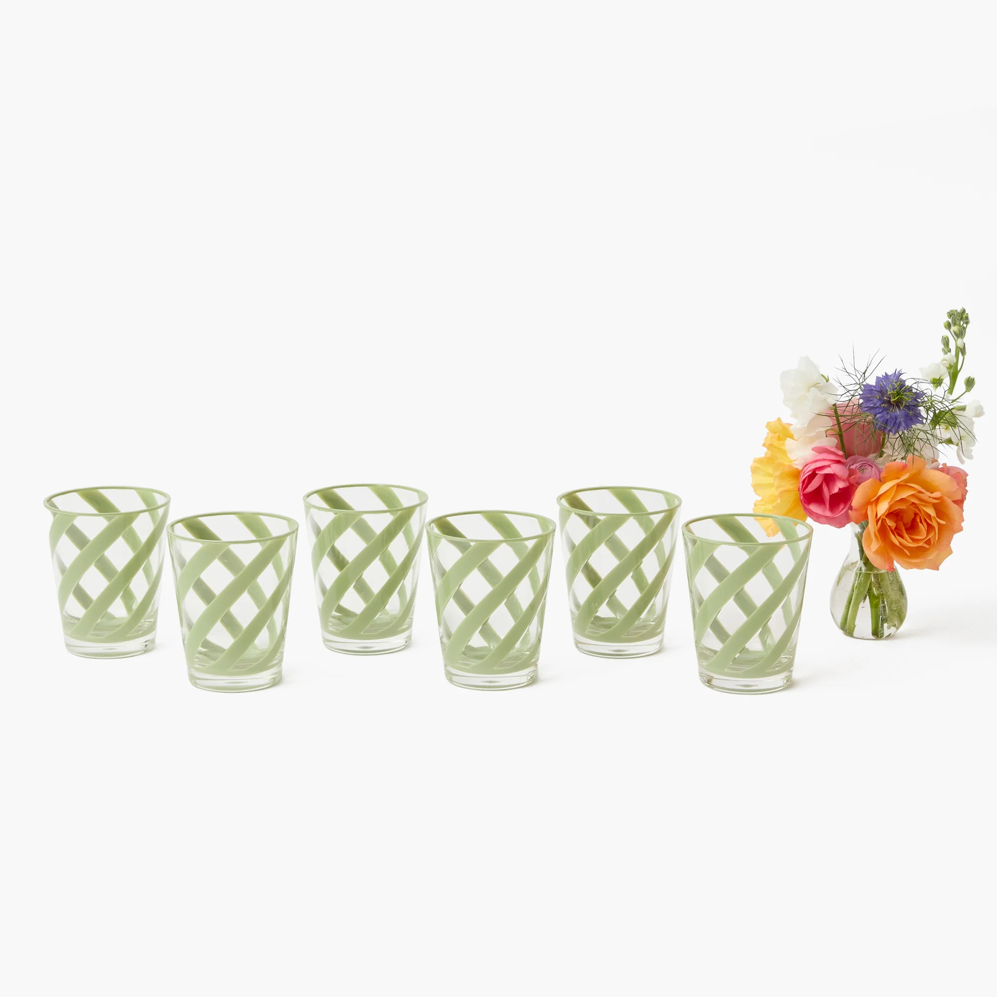 Green Swirl Outdoor Glasses (Set of 6) - Image 13