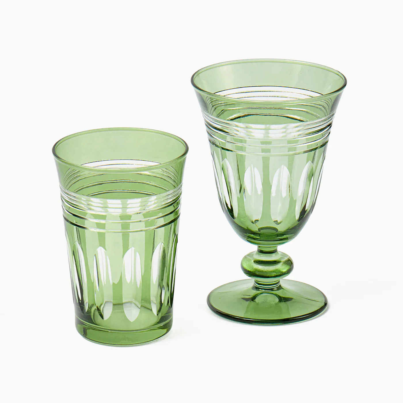 Green Sylvie Engraved Glassware (Set of 8) - Image 14