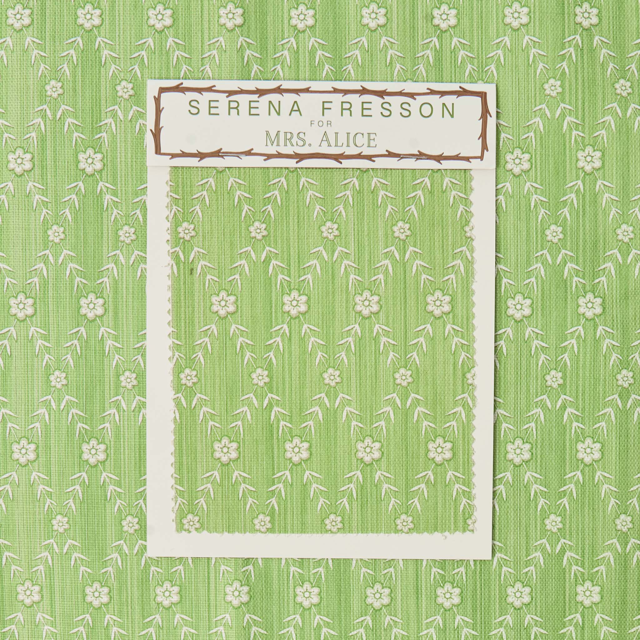 Green Theodora Trellis Fabric - Image 5