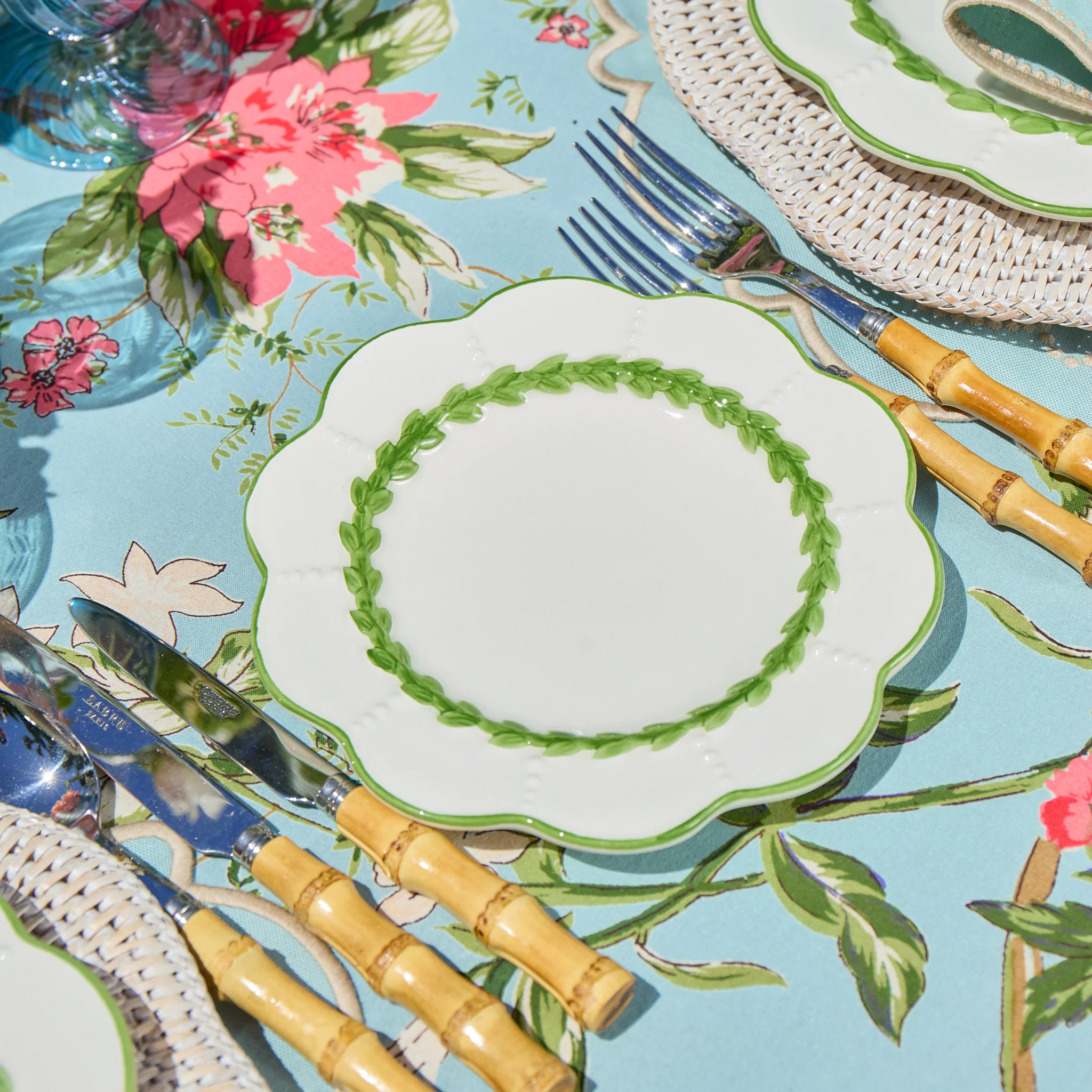 Green Laurel Starter Plates (Set of 4) - Image 5