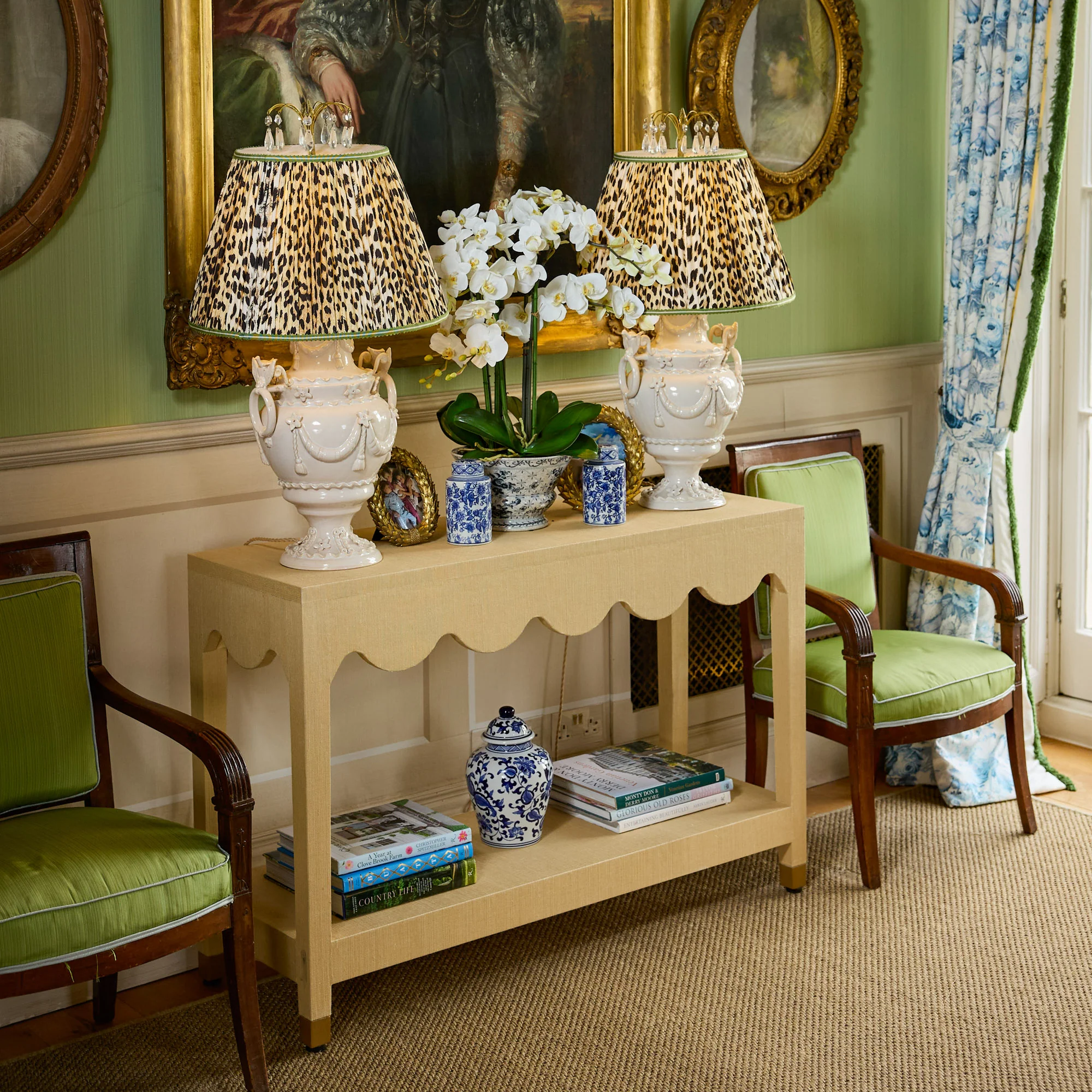 Grasscloth Console Table - Image 11