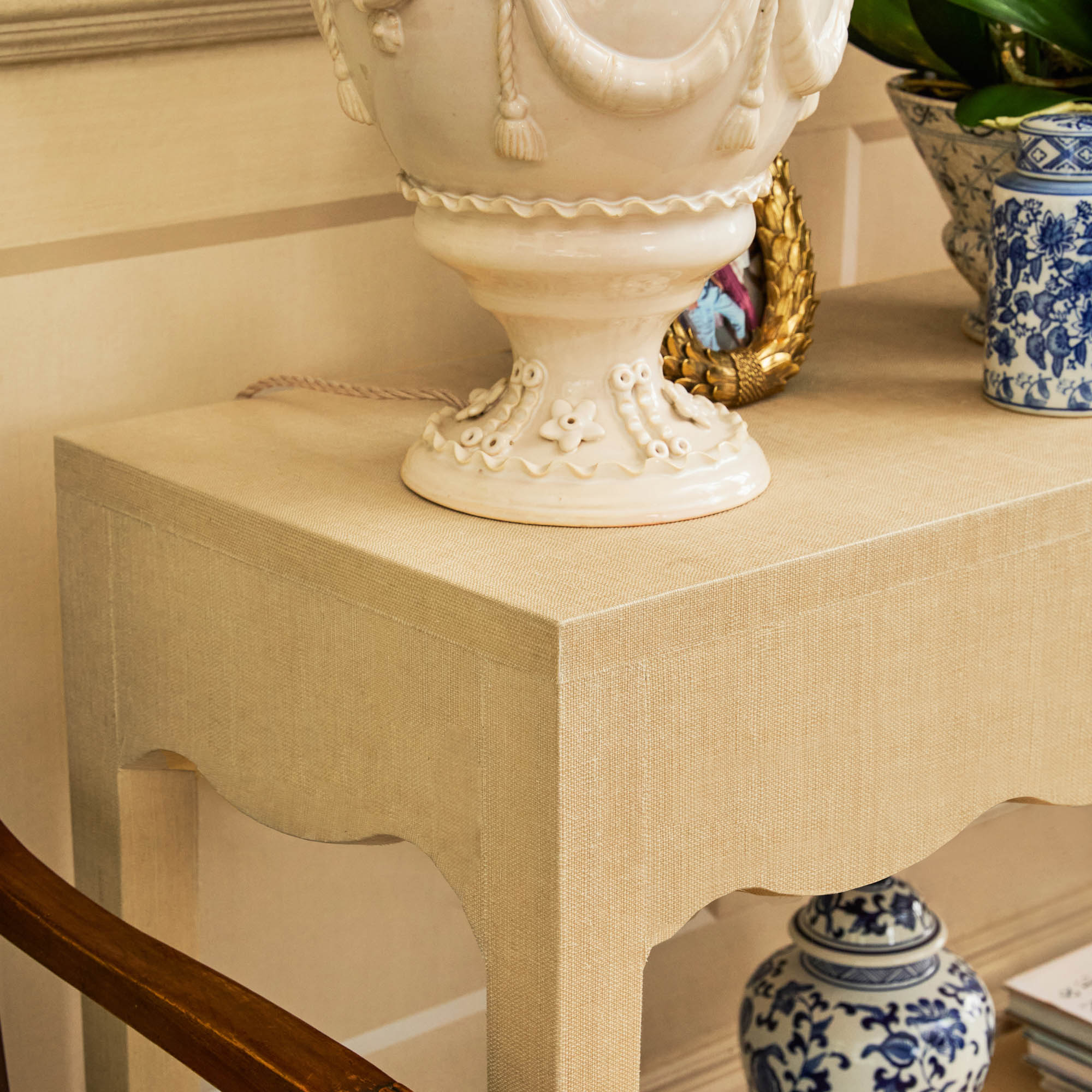 Grasscloth Console Table - Image 9