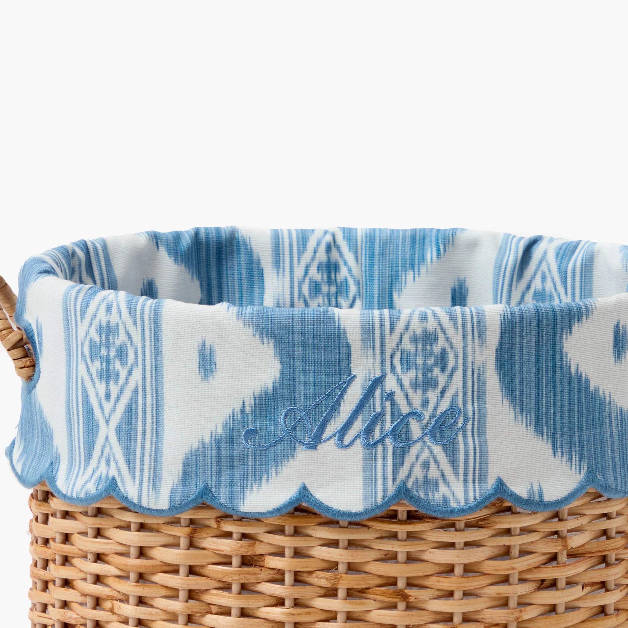 Isabella Rattan Basket with Ikat Liner (Extra Small) - Image 7