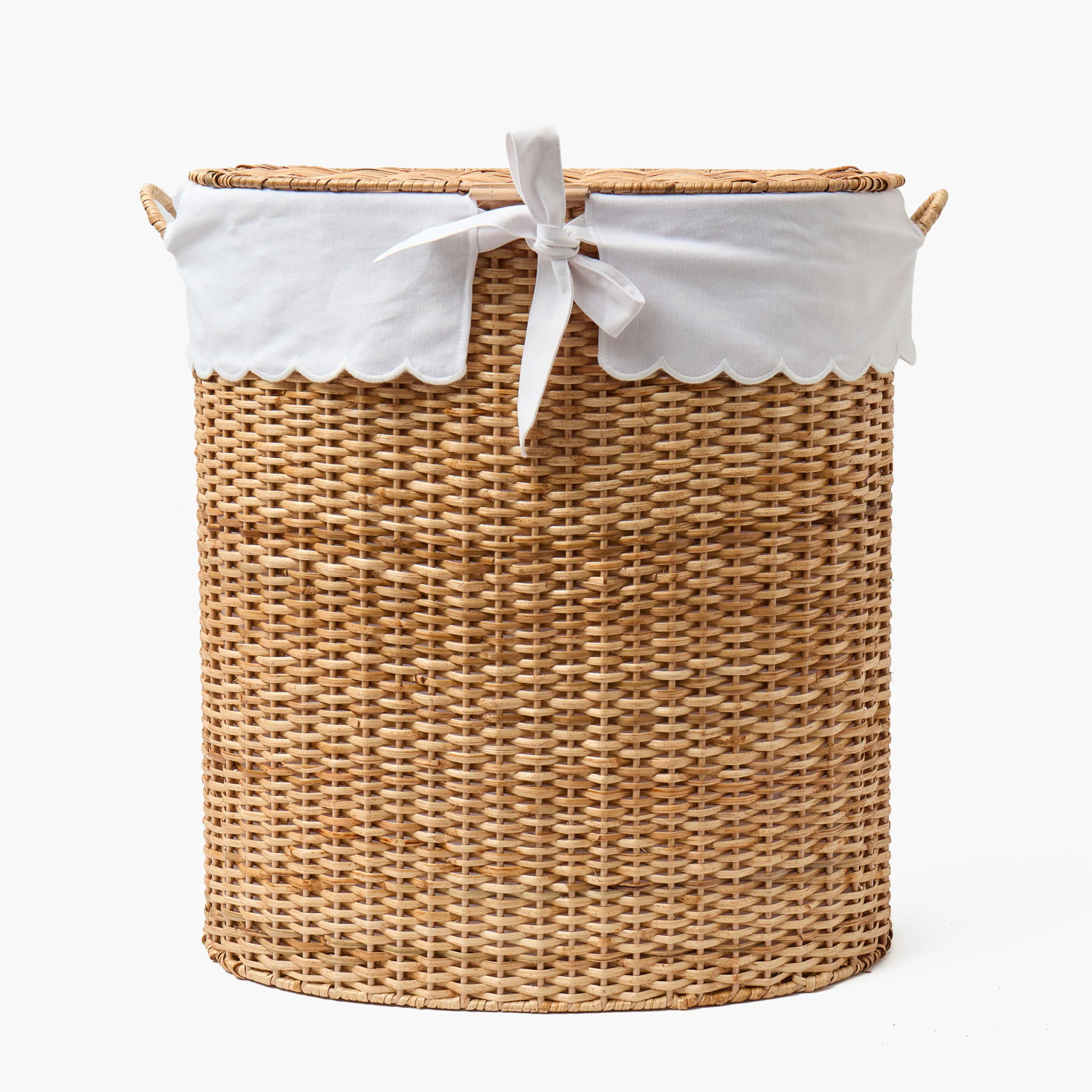Isabella Rattan Bow Laundry Basket - Image 12