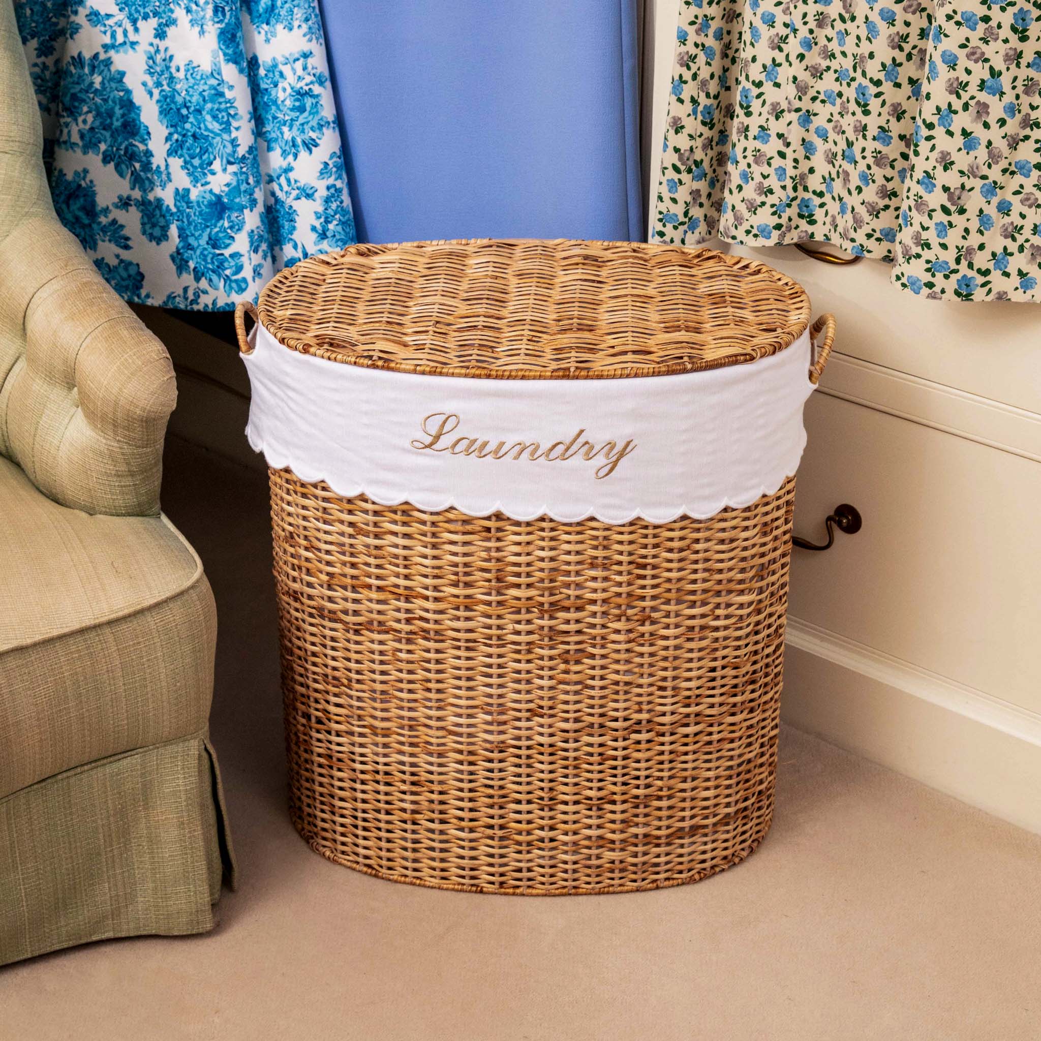 Isabella Rattan Laundry Basket - Image 9