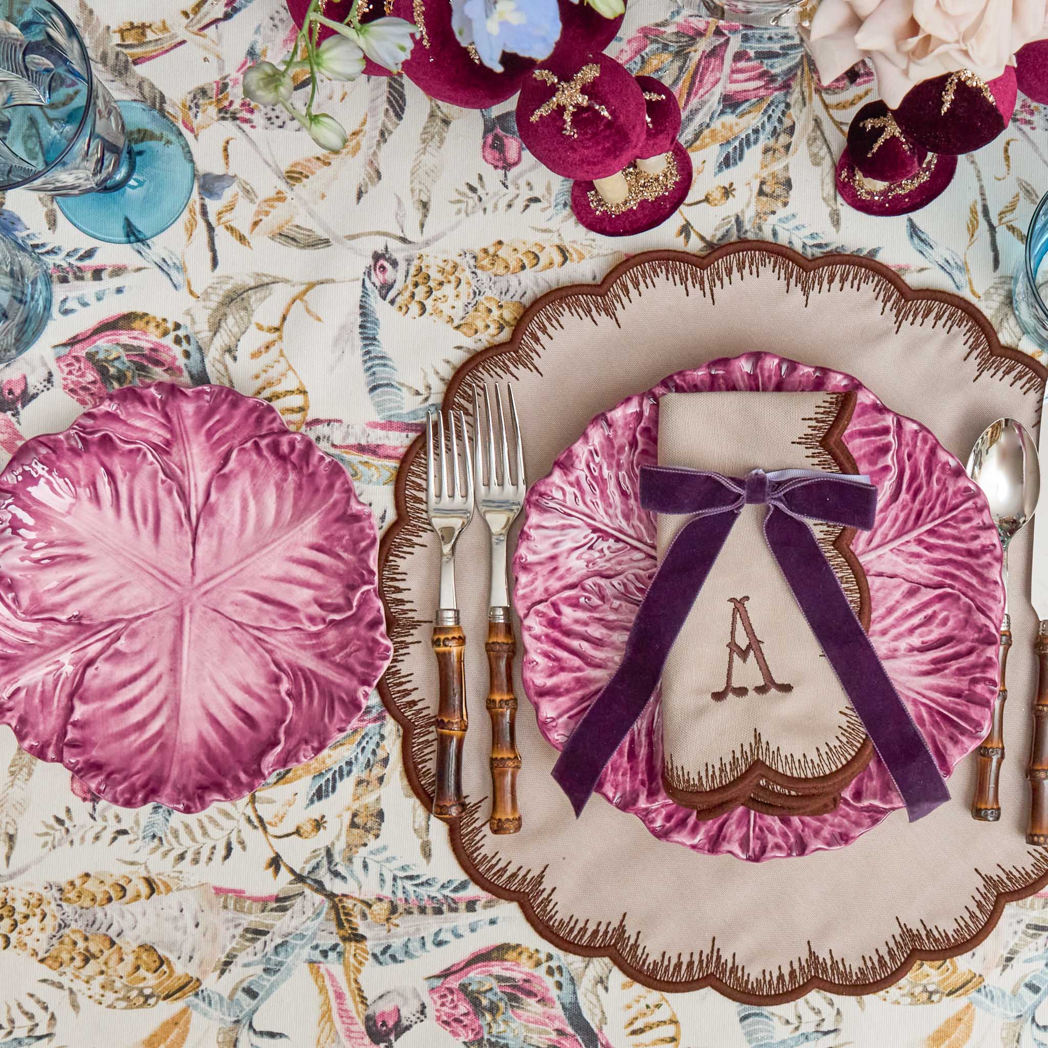 Aubergine Serena Cabbage Starter Plates (Set of 4) - Image 9