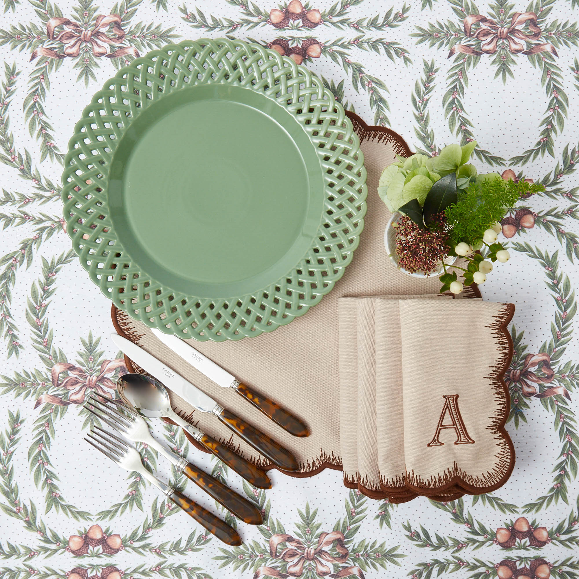 Isabella Taupe & Chocolate Placemats (Set of 4) - Image 11