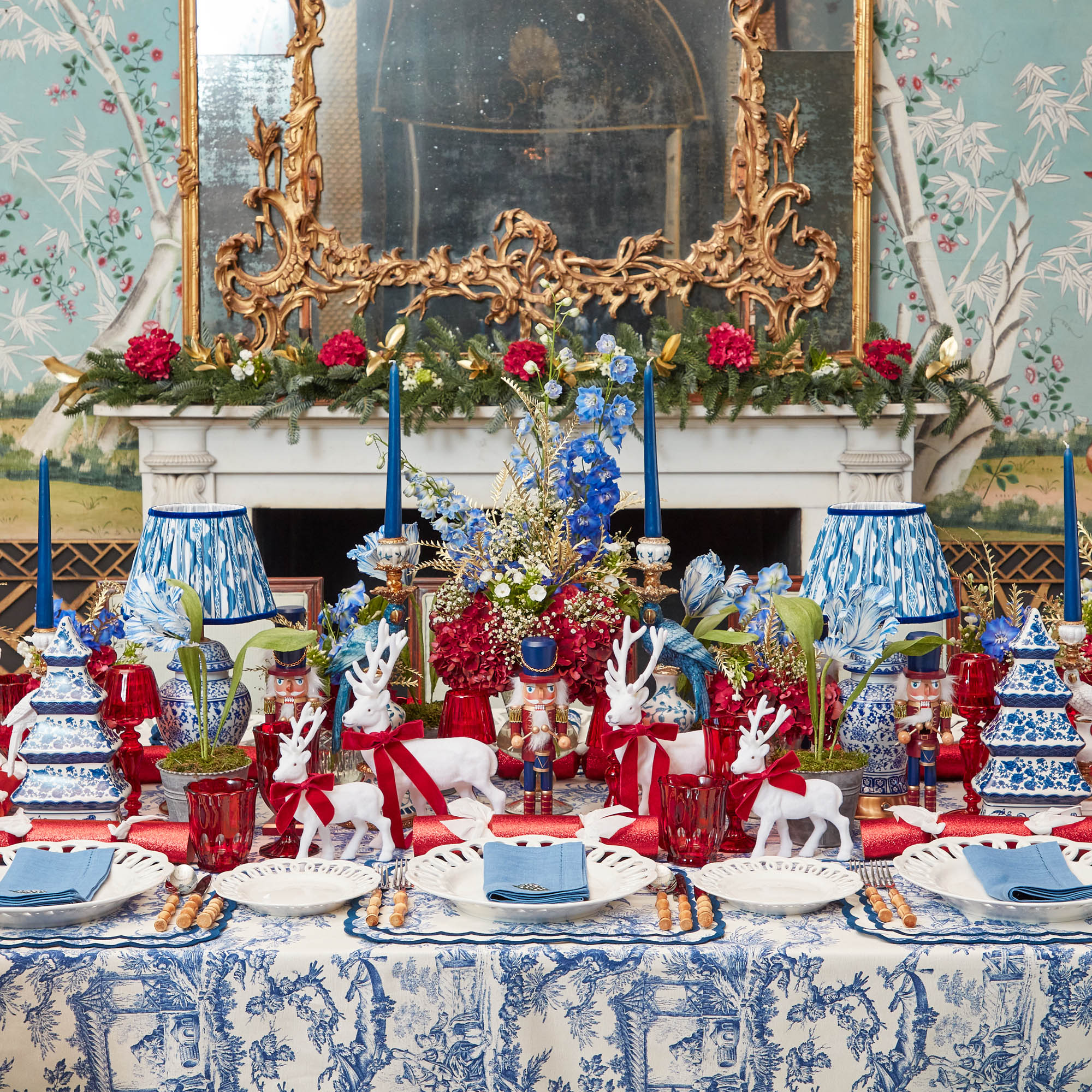 Isla Blue Toile Tablecloth - Image 8