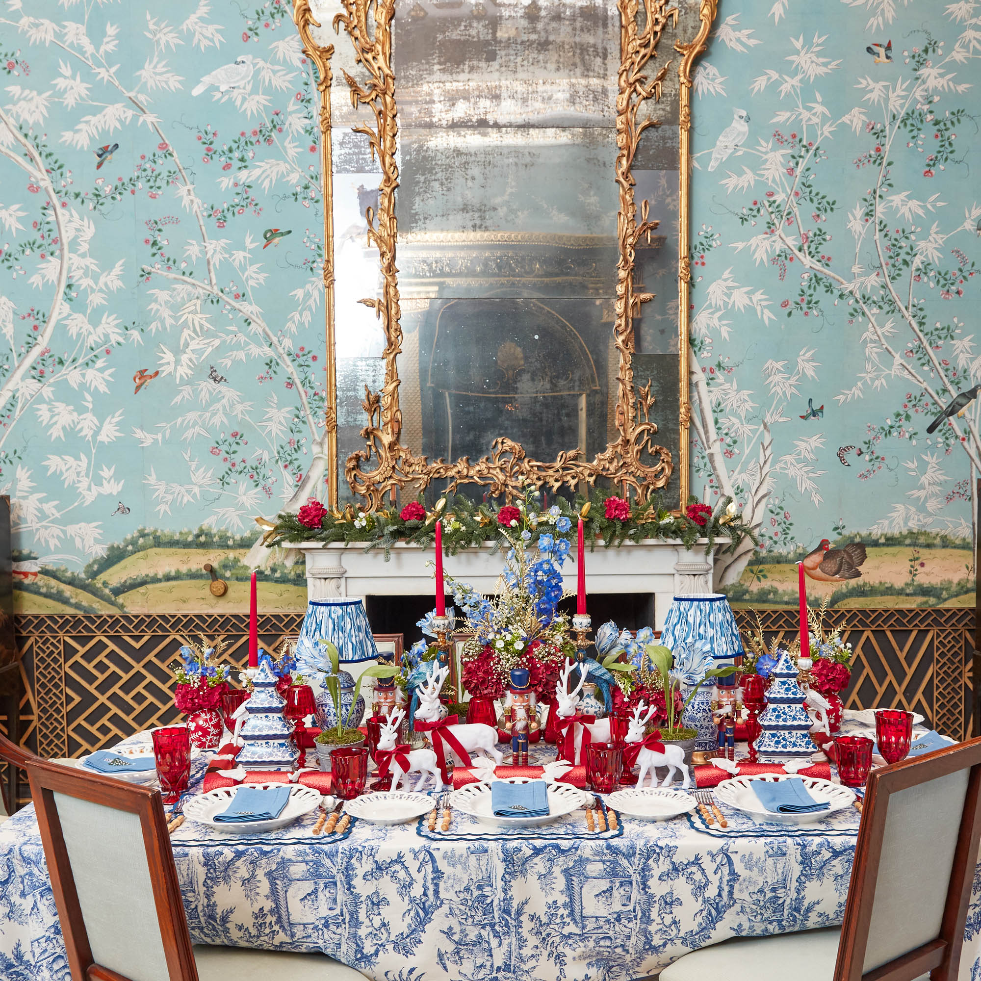 Isla Blue Toile Tablecloth - Image 9