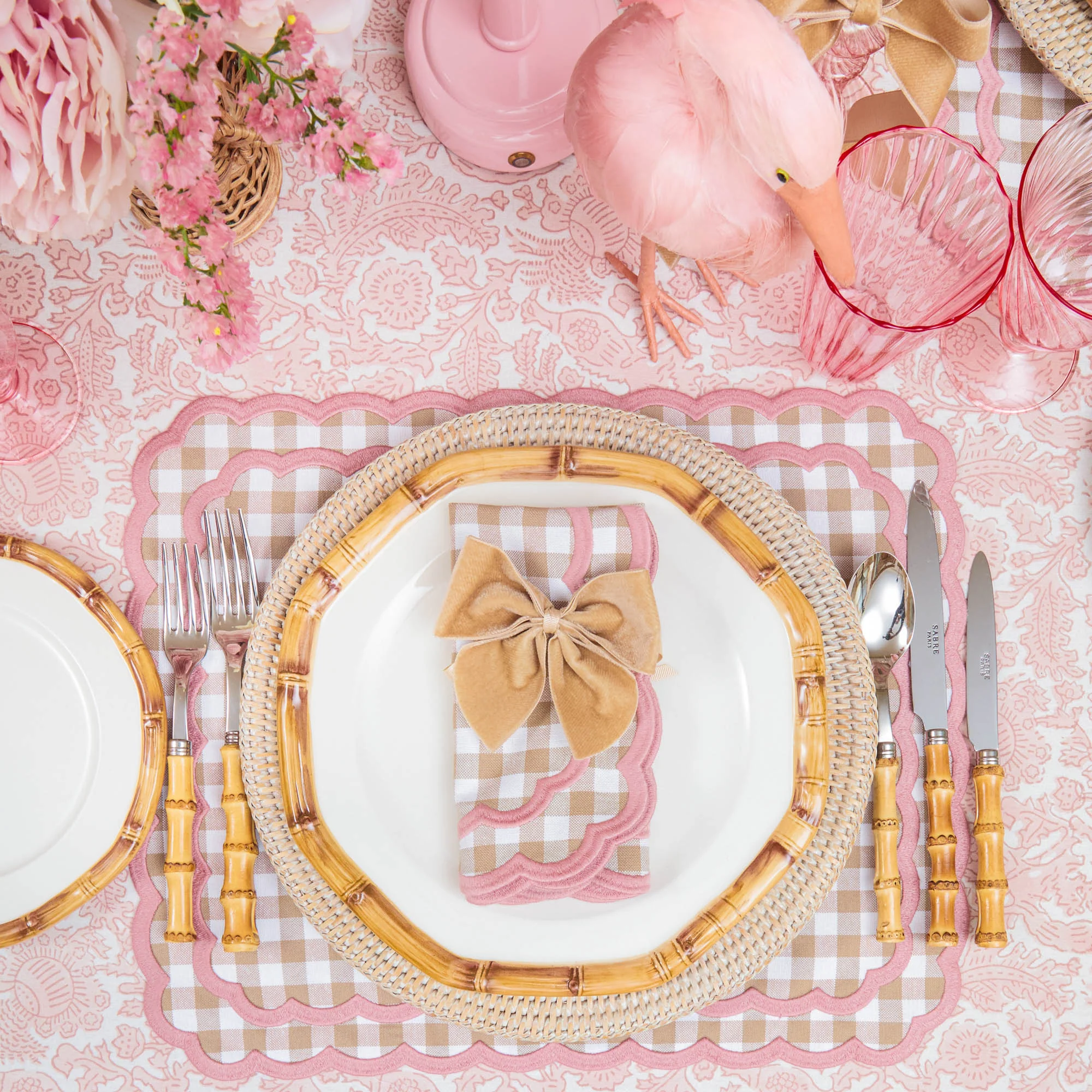 Petal Pink Pheasant Tablecloth - Image 7