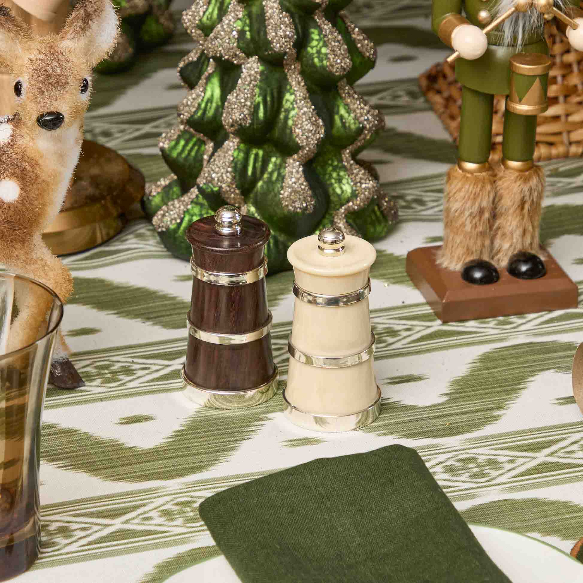 Ivorine & Rosewood Salt & Pepper Set - Image 7