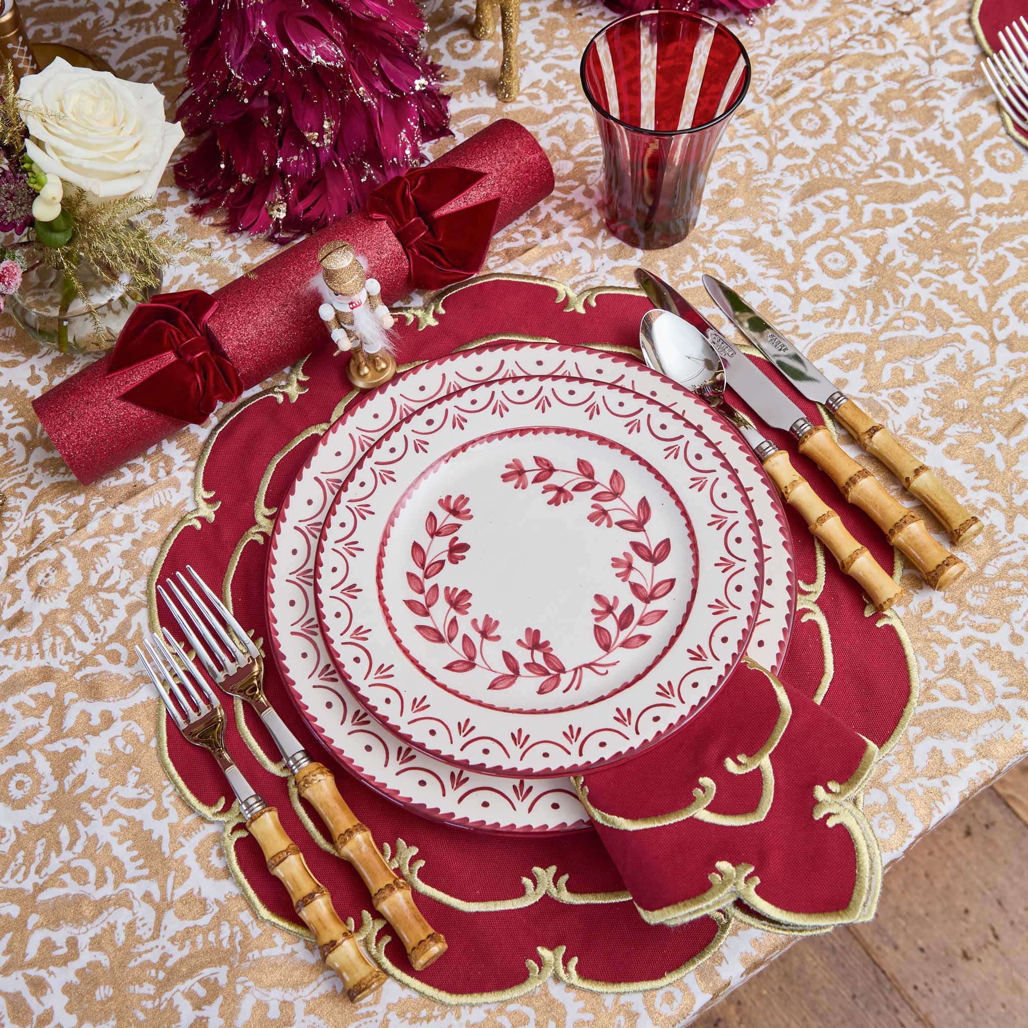 Josephine Burgundy Dinner & Starter Plates (set of 8) - Image 2