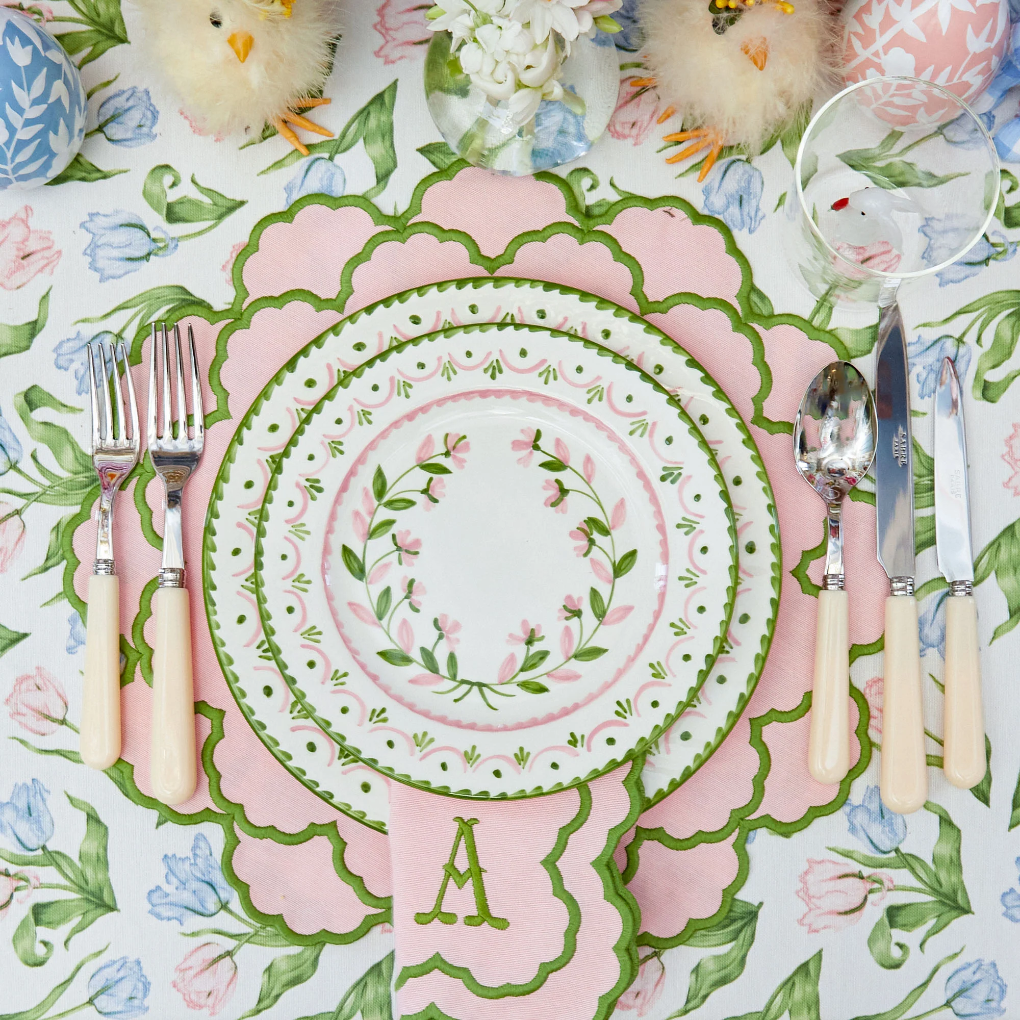 Green & Pink Josephine Garland Dinner & Starter Plates (Set of 8) - Image 10