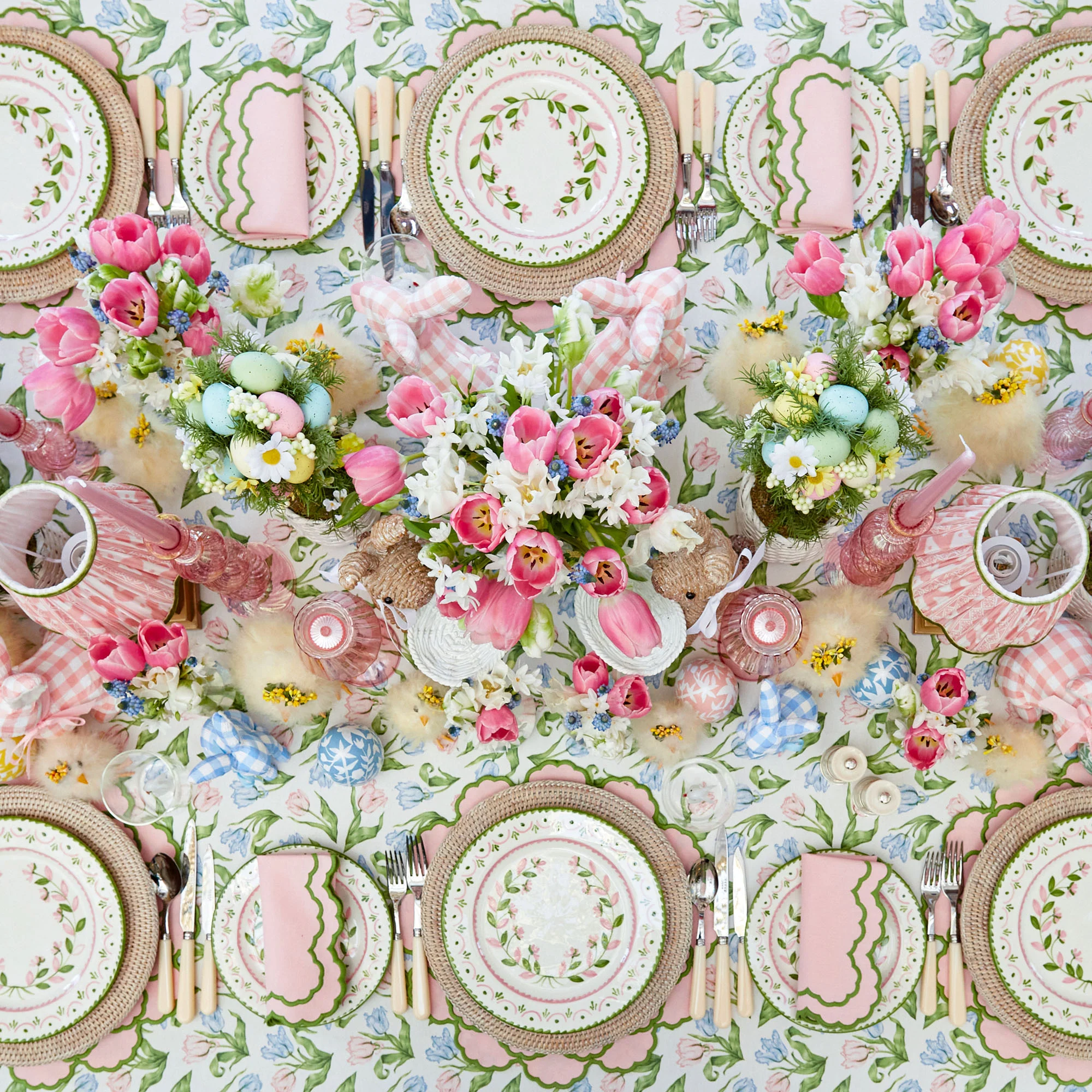 Green & Pink Josephine Garland Dinner & Starter Plates (Set of 8) - Image 15