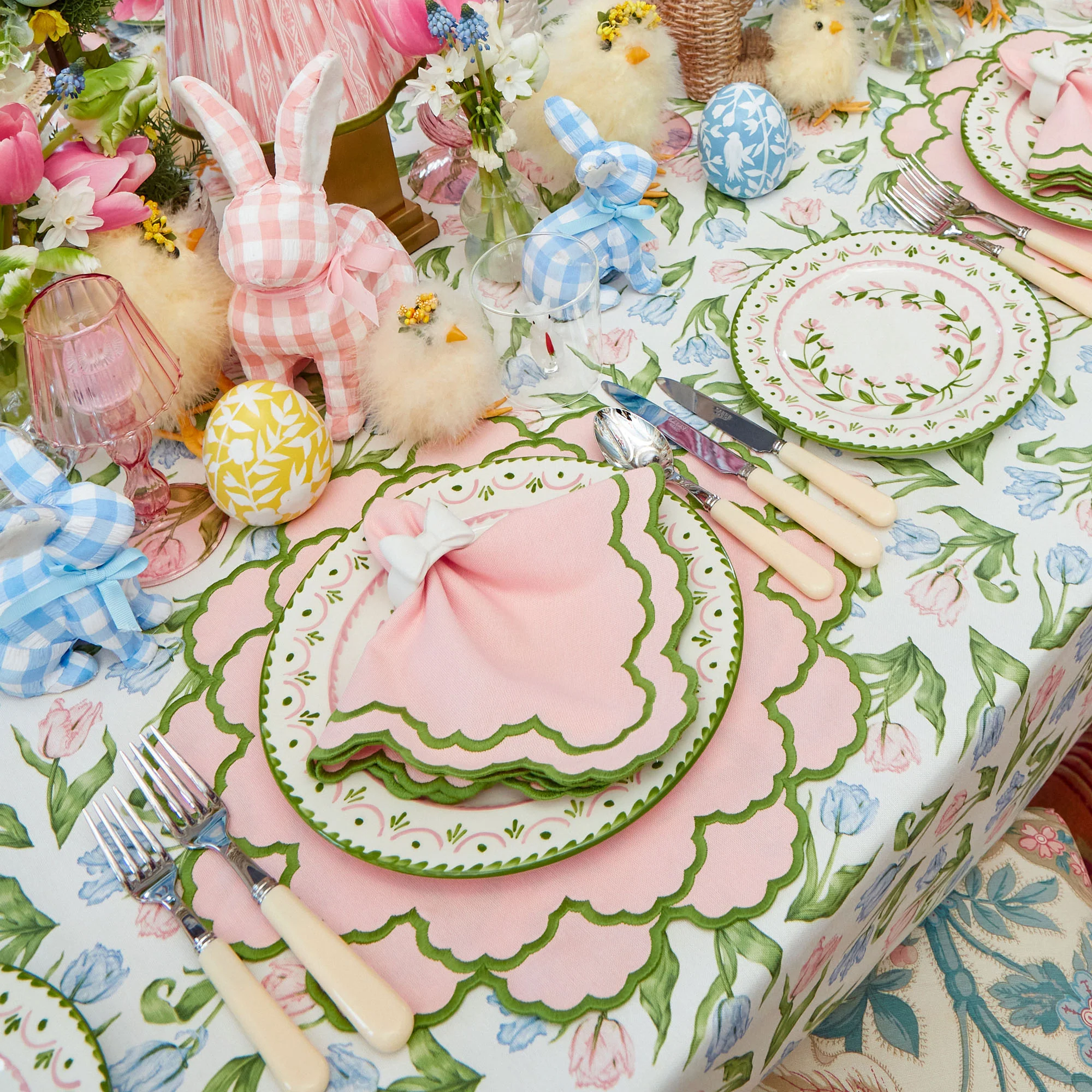 Green & Pink Josephine Garland Dinner Plates (Set of 4) - Image 13