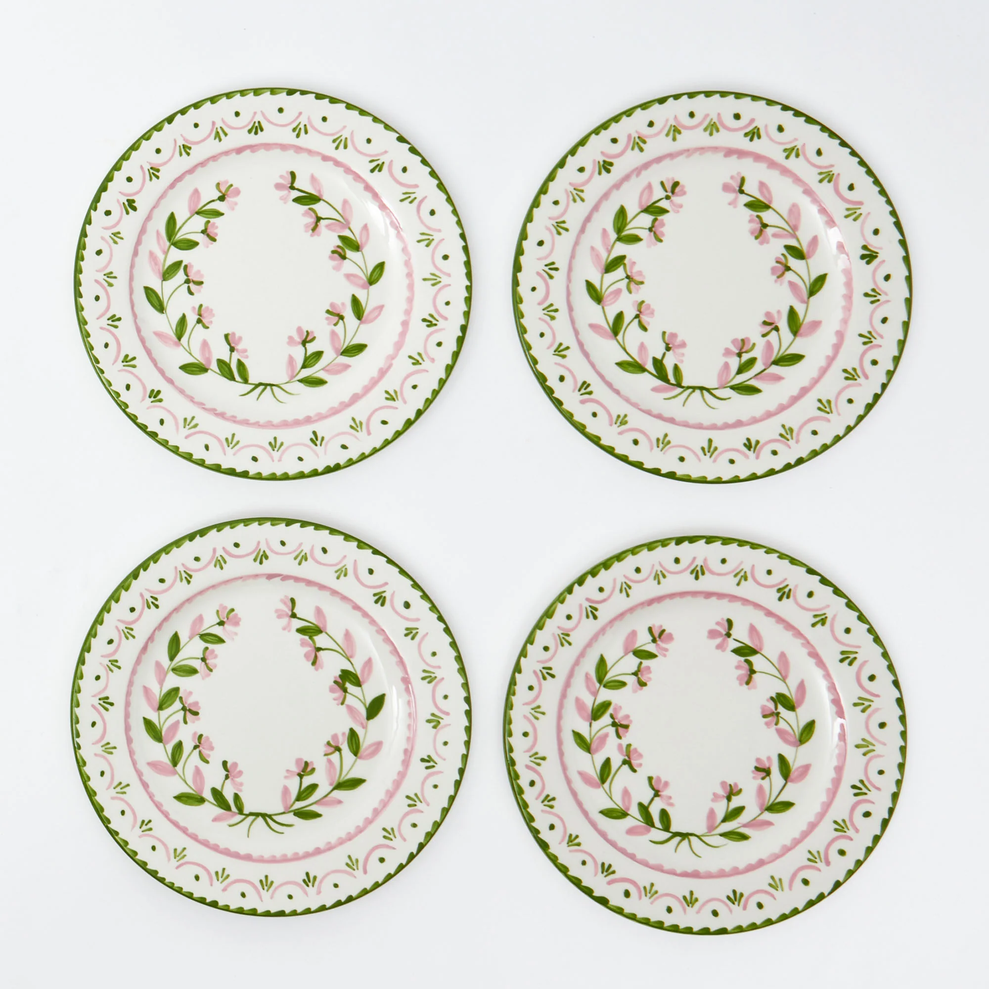 Green & Pink Josephine Garland Dinner Plates (Set of 4) - Image 16
